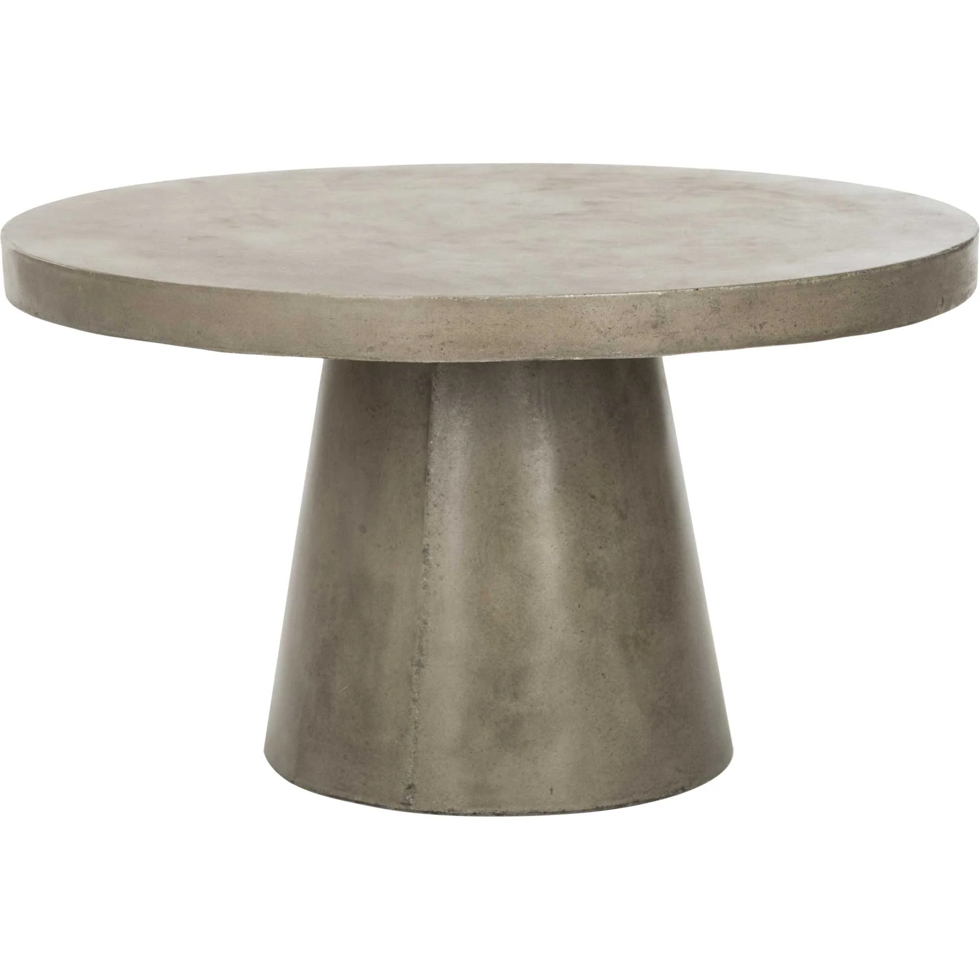 Deitria Modern Concrete Round Coffee Table Dark Gray - Image 2