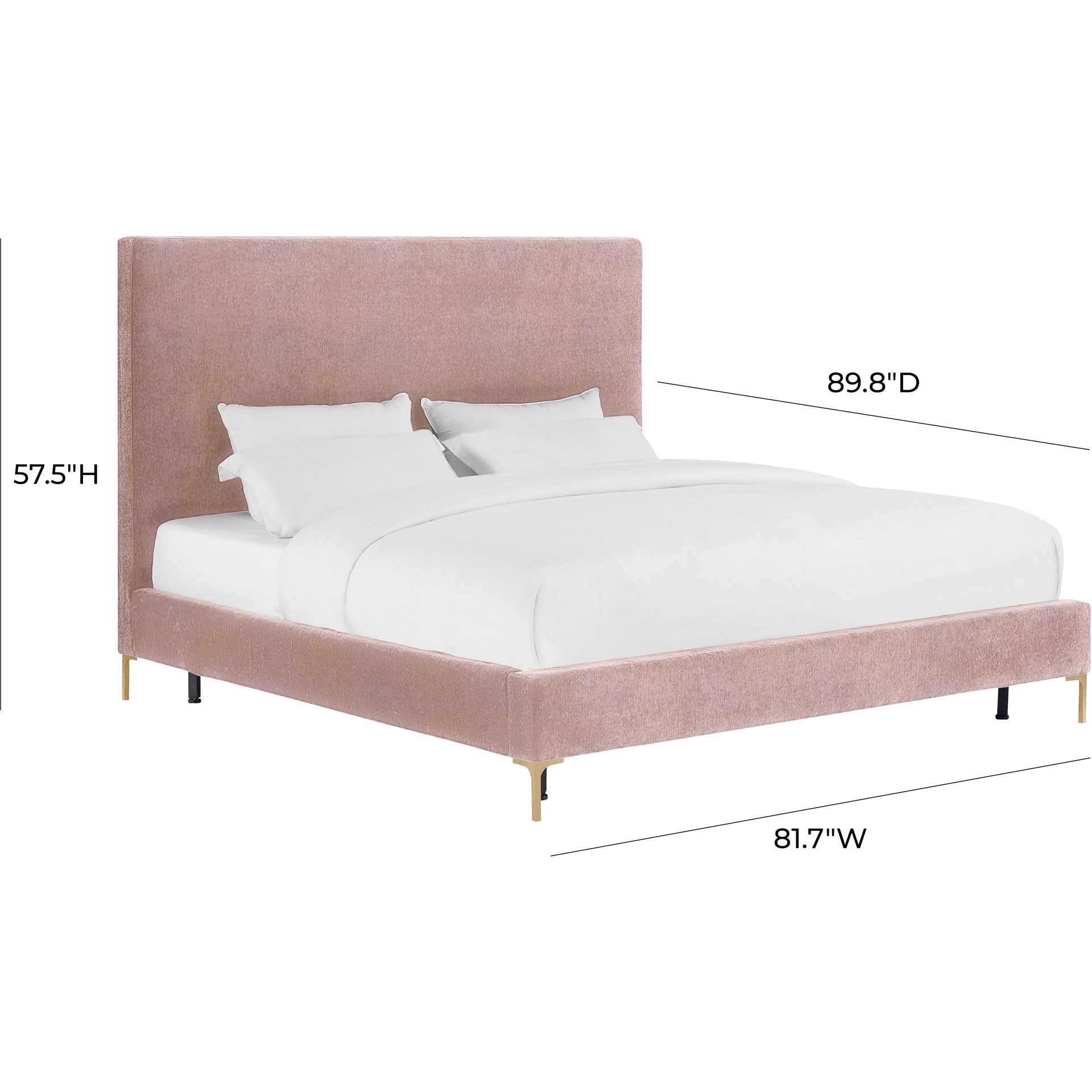 Deitria Textured Velvet Bed Blush - Image 6