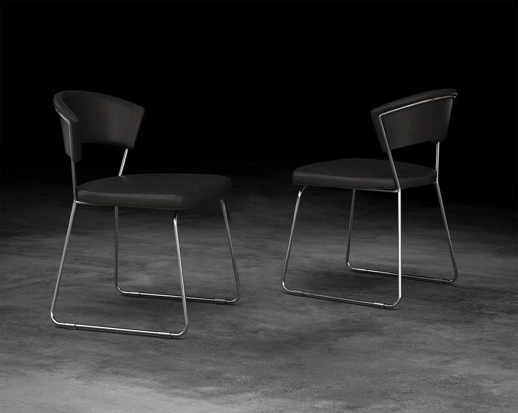 Delancey Dining Chair Black (Set of 2) - Image 2