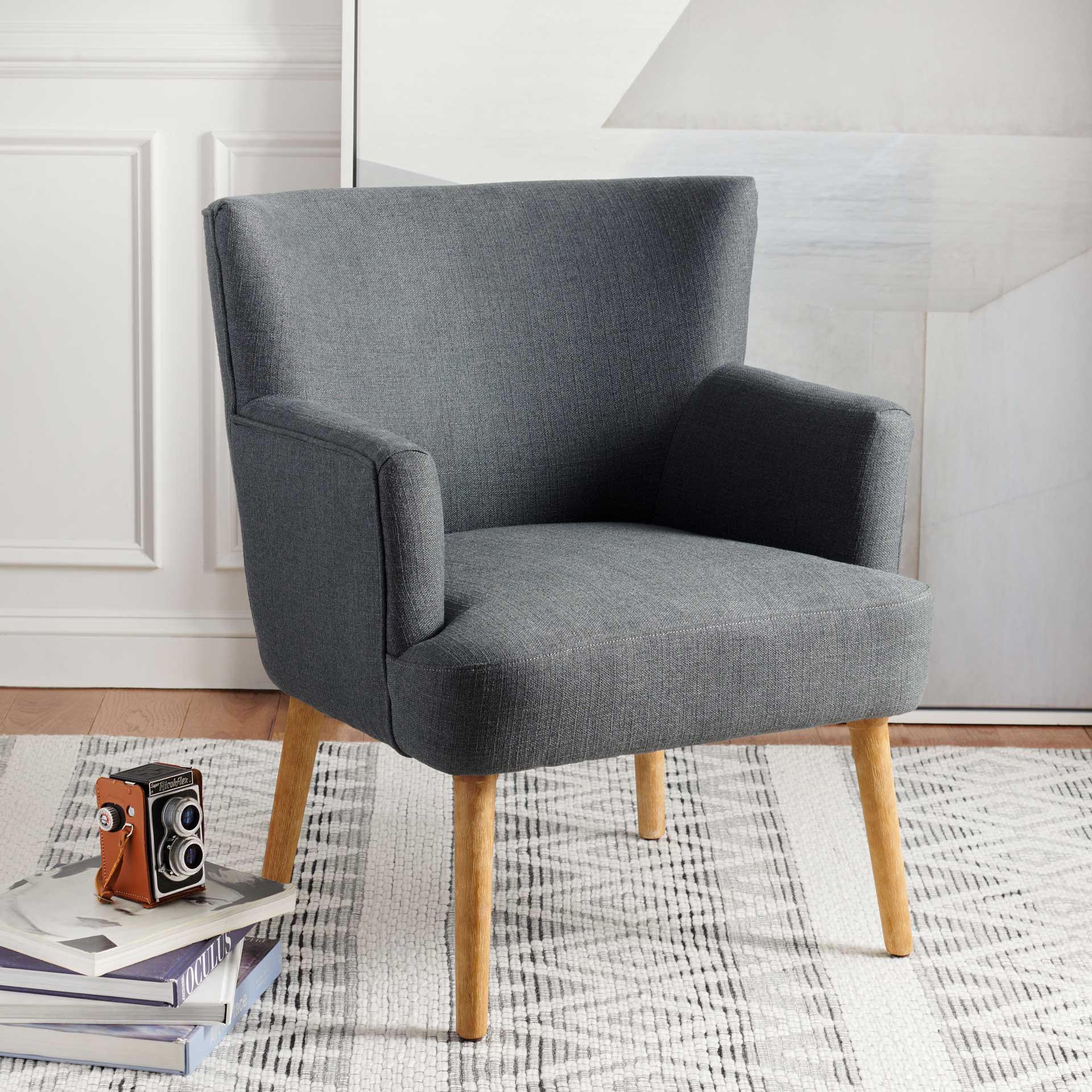 Delaney Accent Chair Dark Gray - Image 4