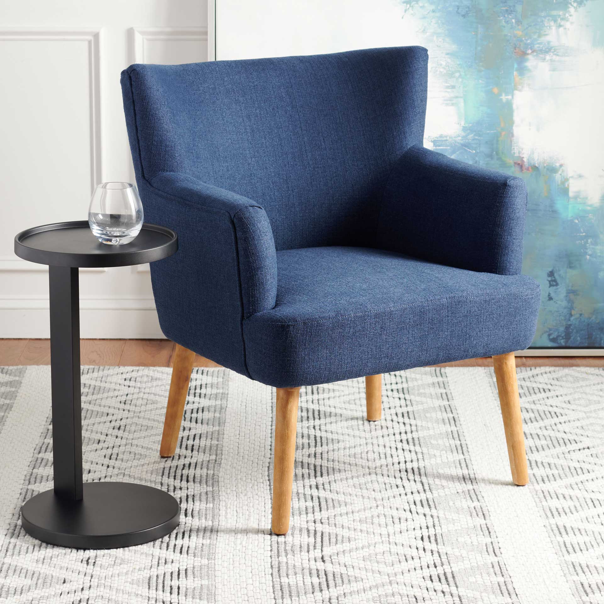 Delaney Accent Chair Navy - Image 4