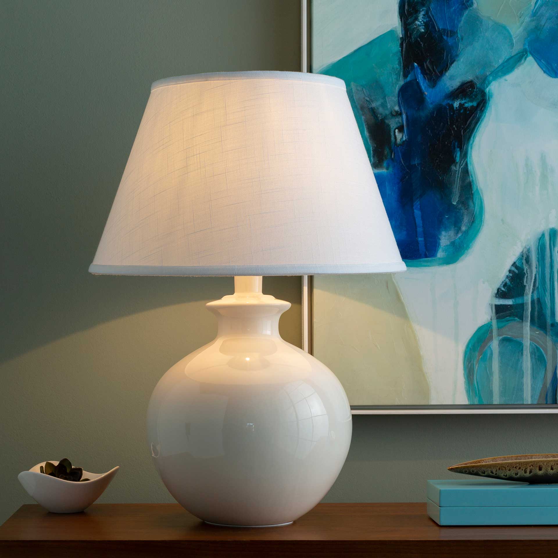 Delaney Table Lamp Ivory/White - Image 3