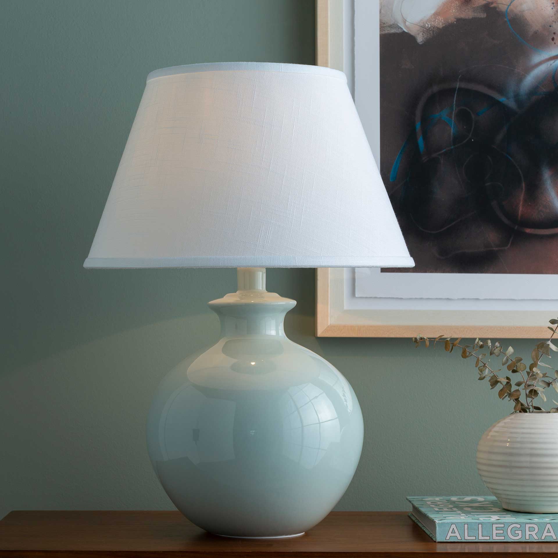 Delaney Table Lamp Pale Blue/White/Aqua - Image 3