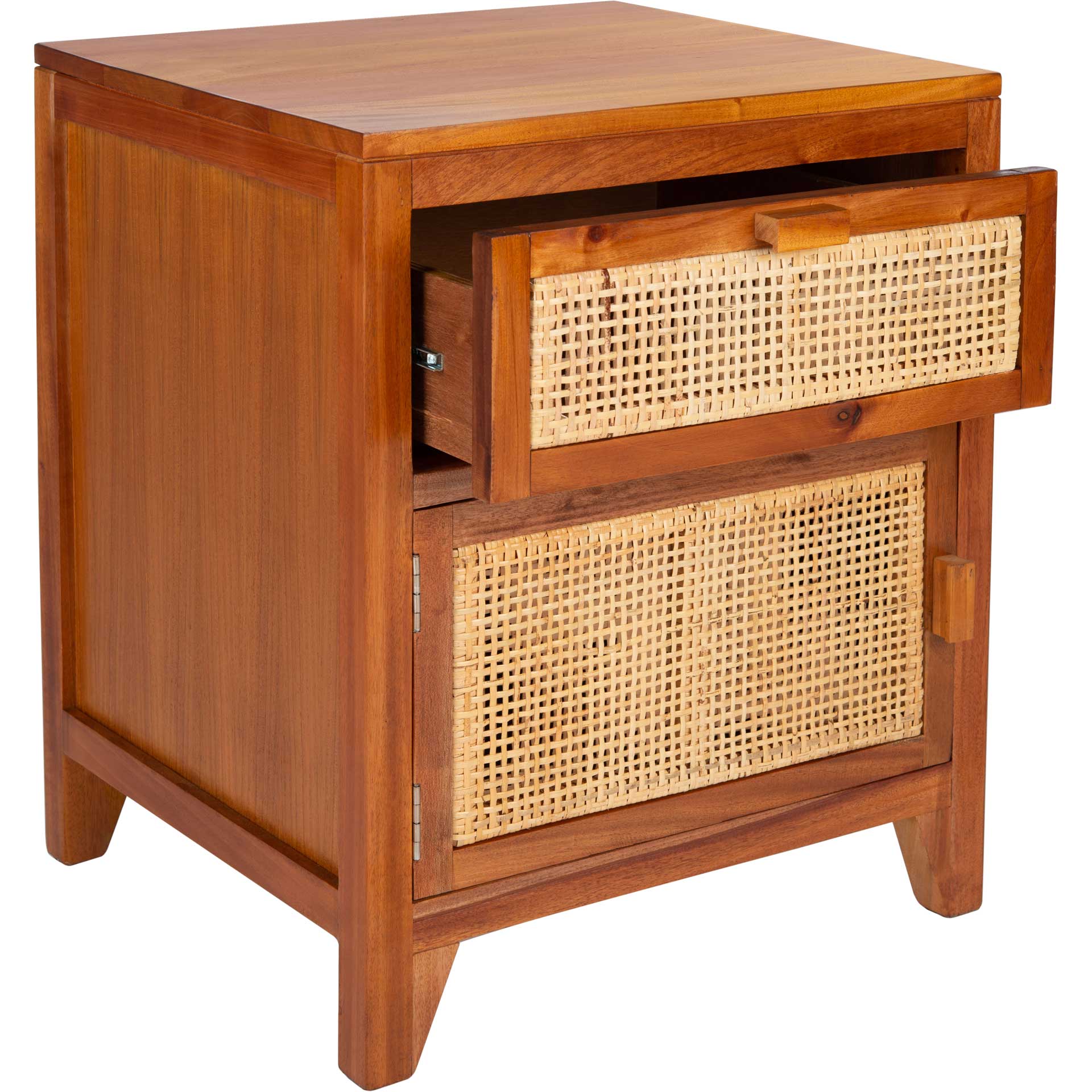 Delia 1 Drawer 1 Door Nightstand Natural - Image 2