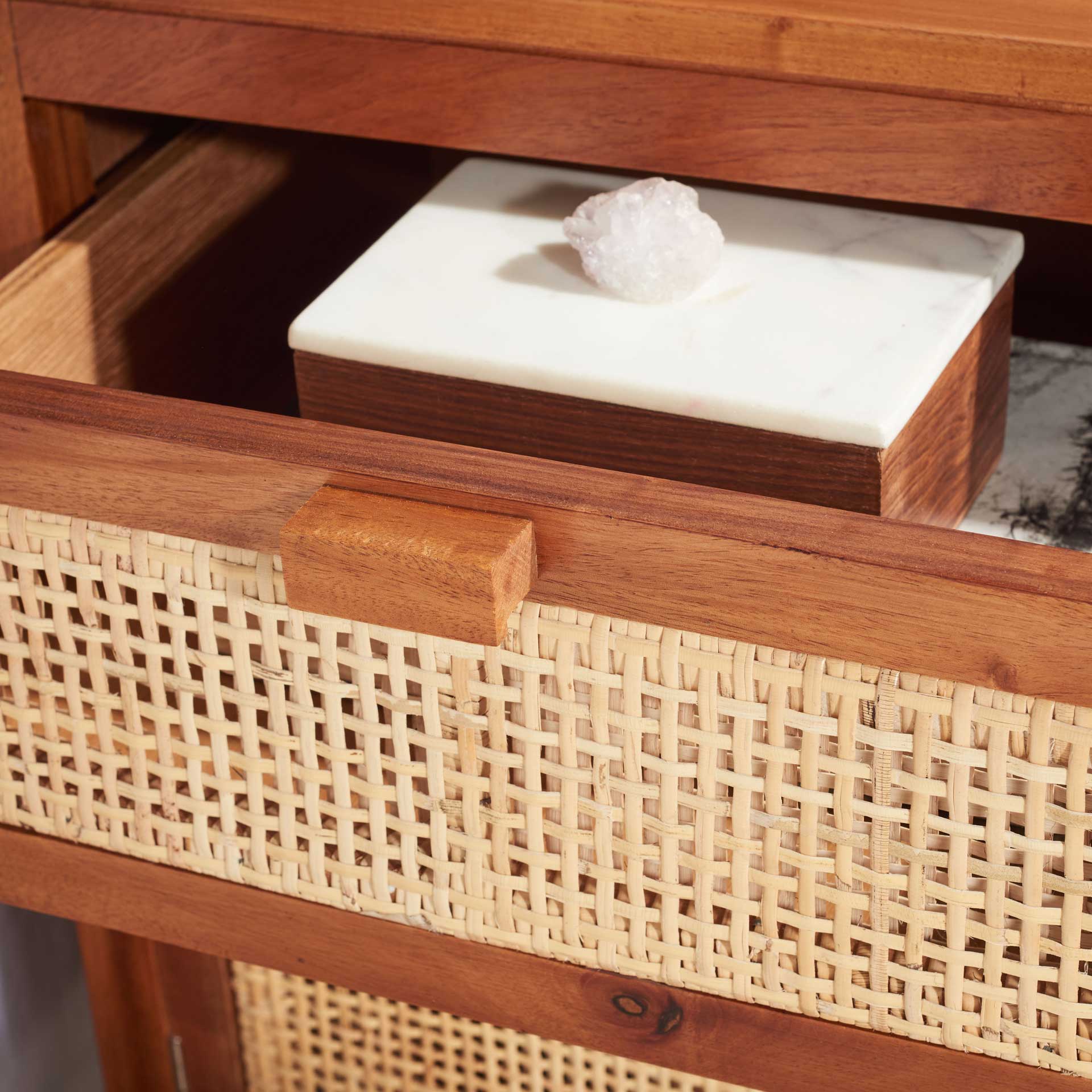 Delia 1 Drawer 1 Door Nightstand Natural - Image 7