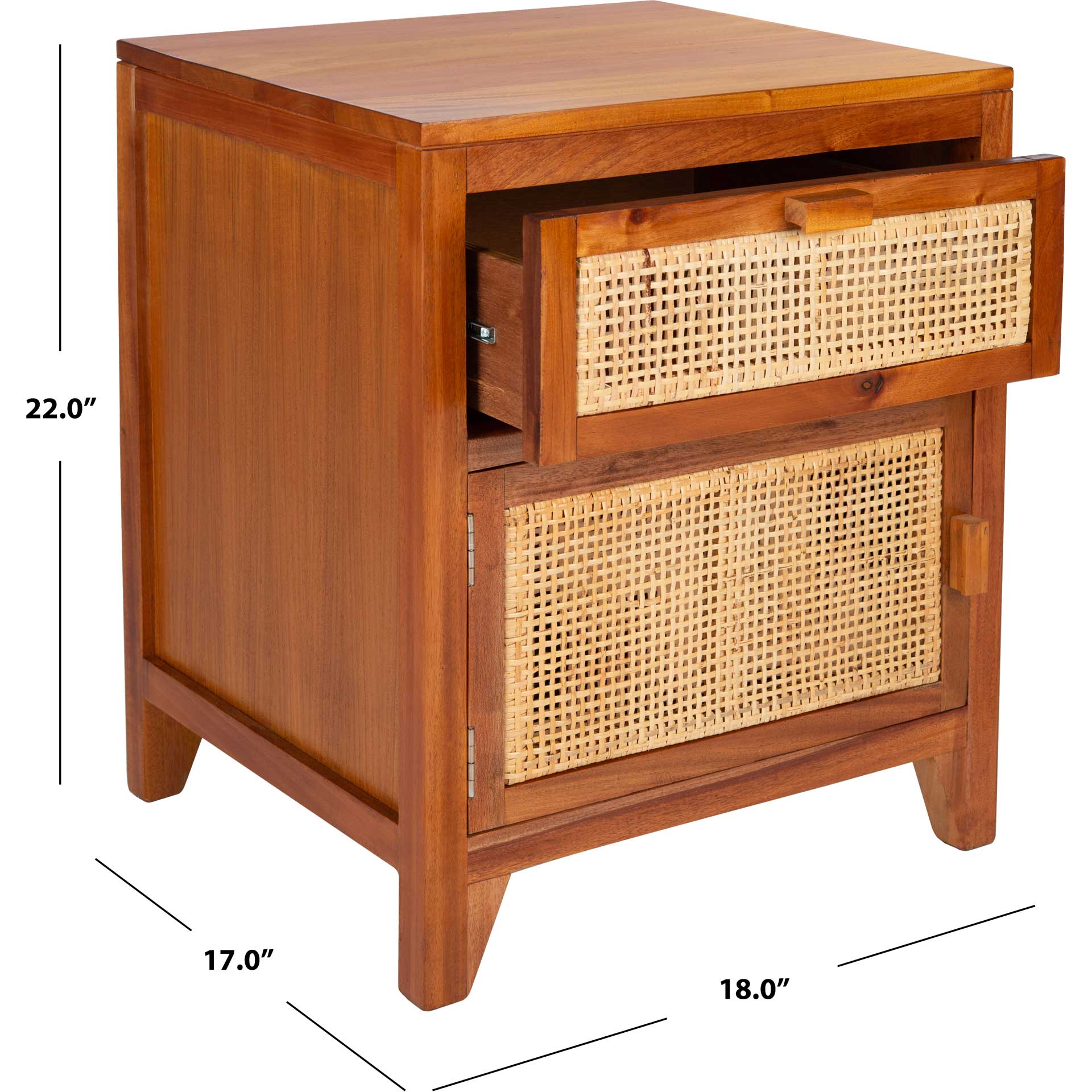 Delia 1 Drawer 1 Door Nightstand Natural - Image 9