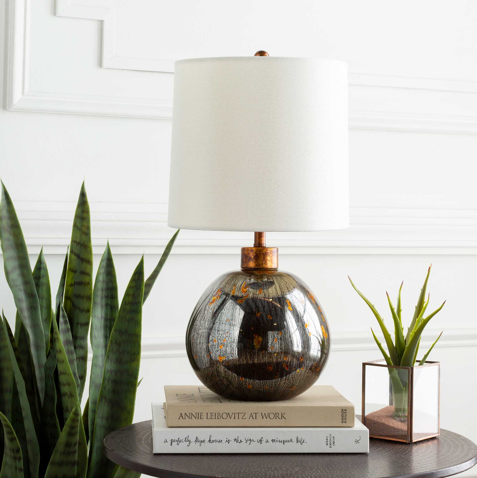 Demi Table Lamp White/Copper - Image 3