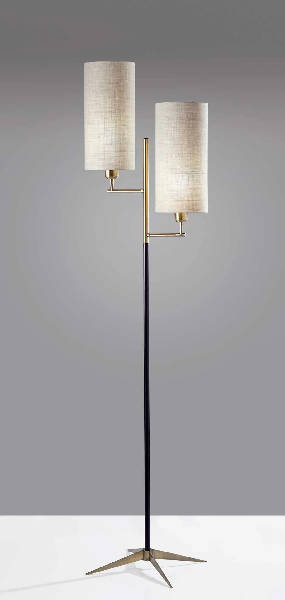 Denain Floor Lamp Brass/Black - Image 2
