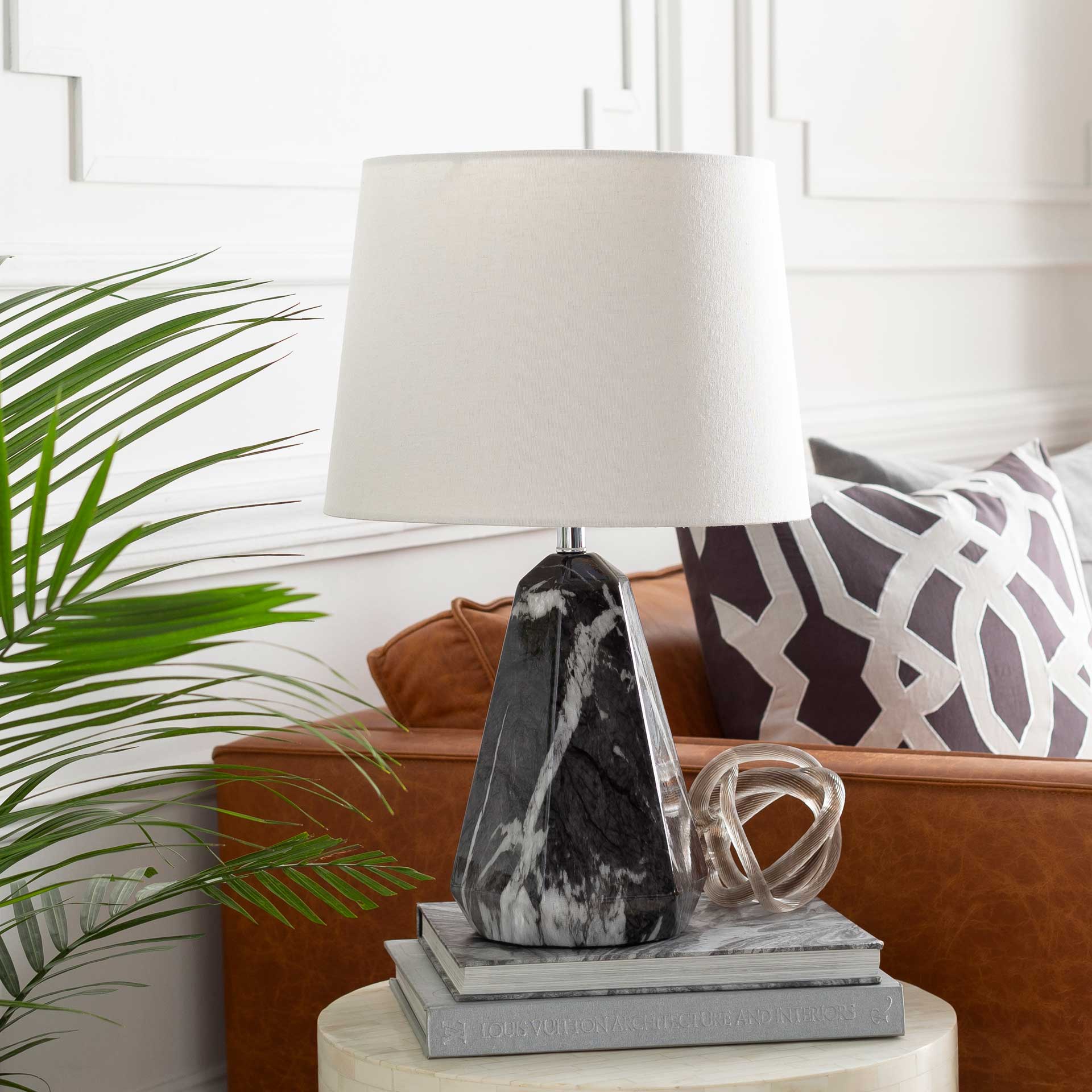 Dennis Table Lamp White/Black - Image 3