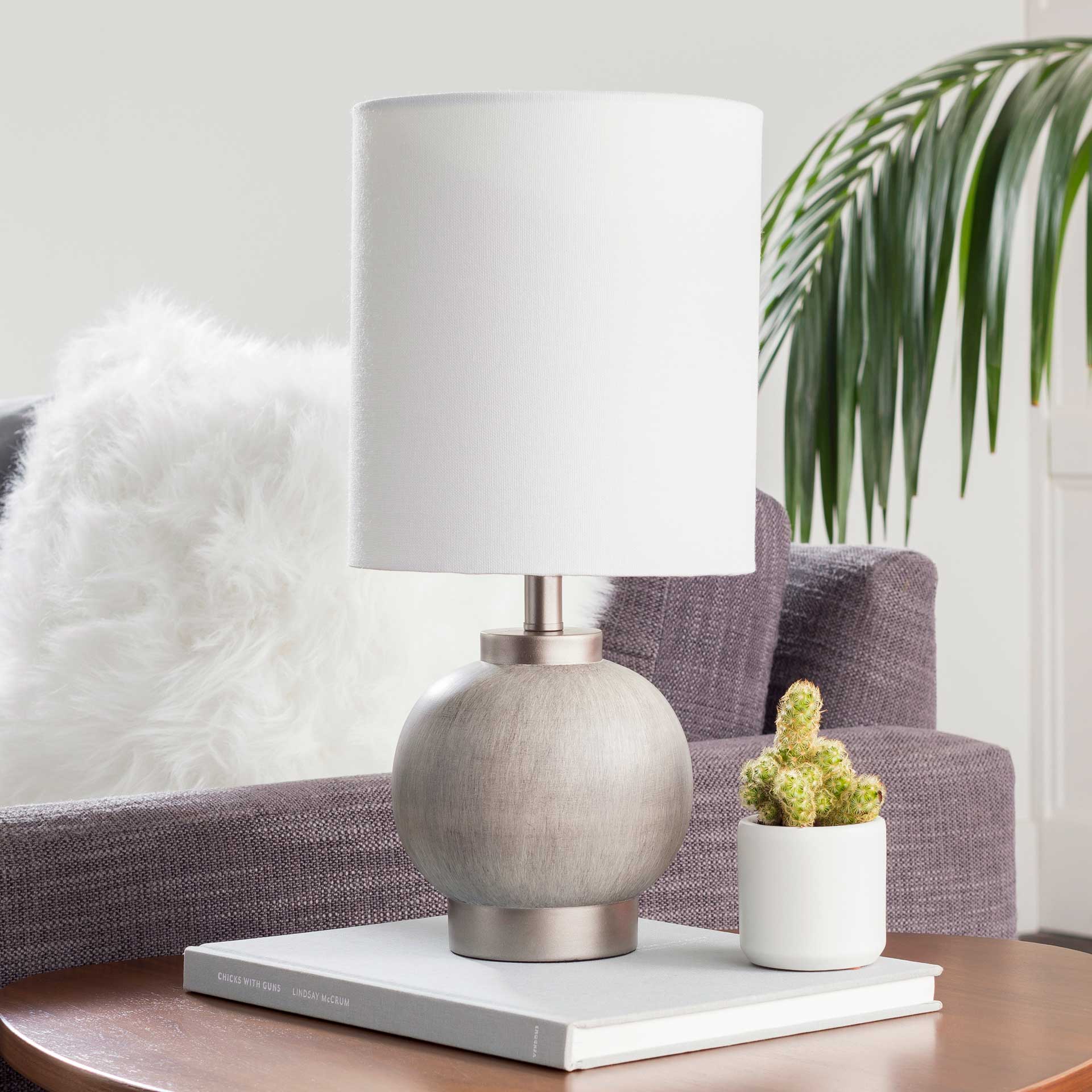 Denver Table Lamp Charcoal/White/Gray - Image 5
