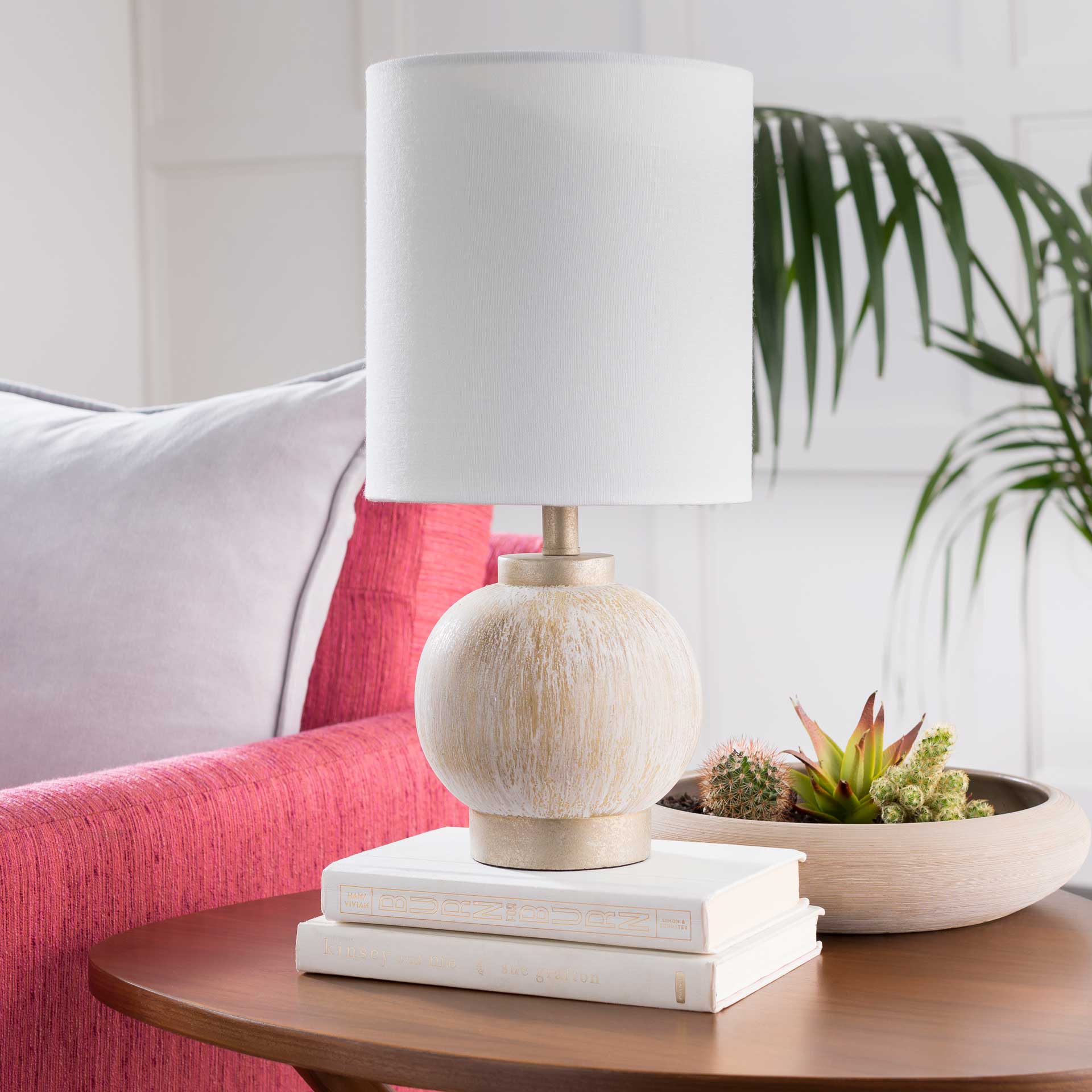Denver Table Lamp Ivory/White/Tan - Image 5