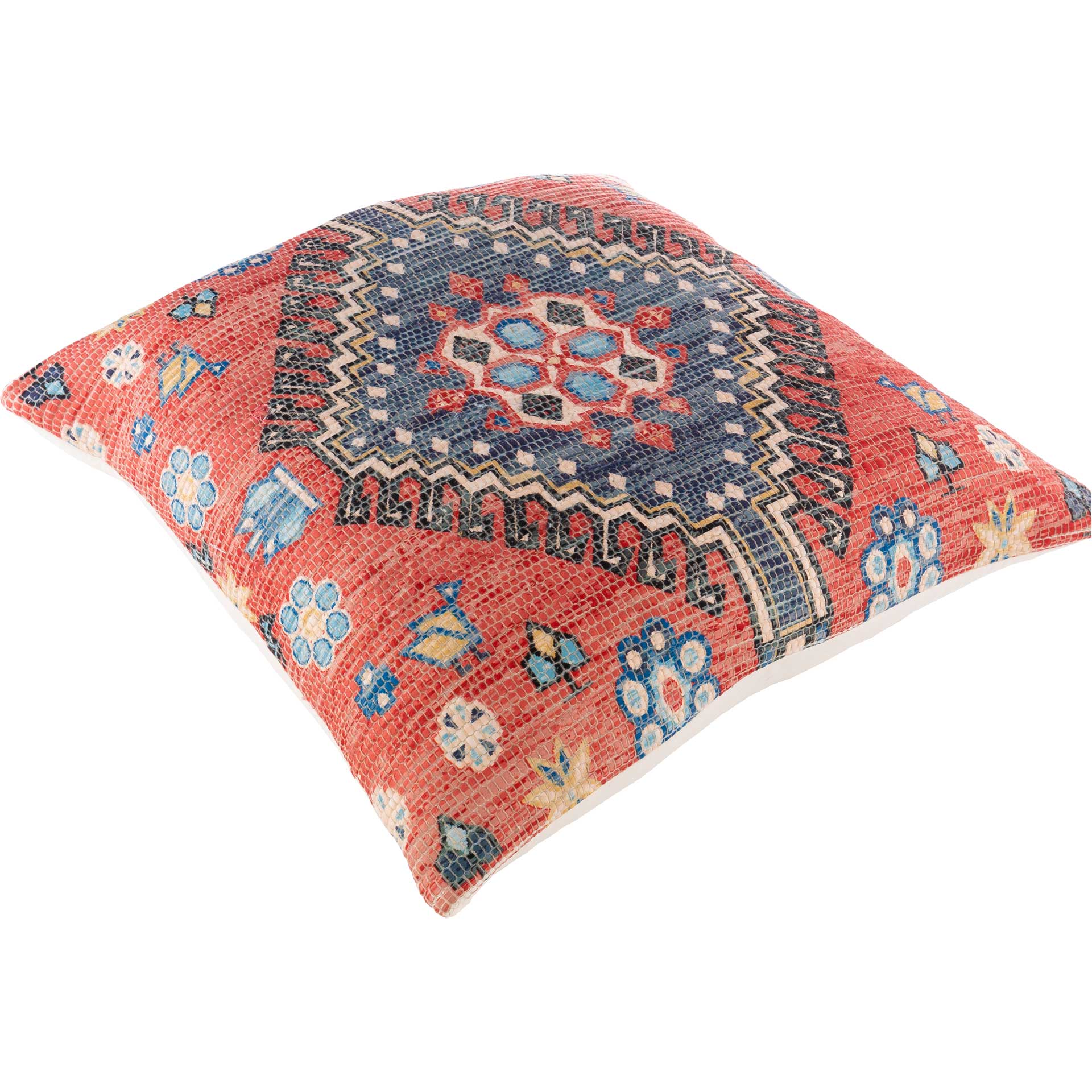 Derek Pillow Beige/Bright Red/Saffron - Image 2