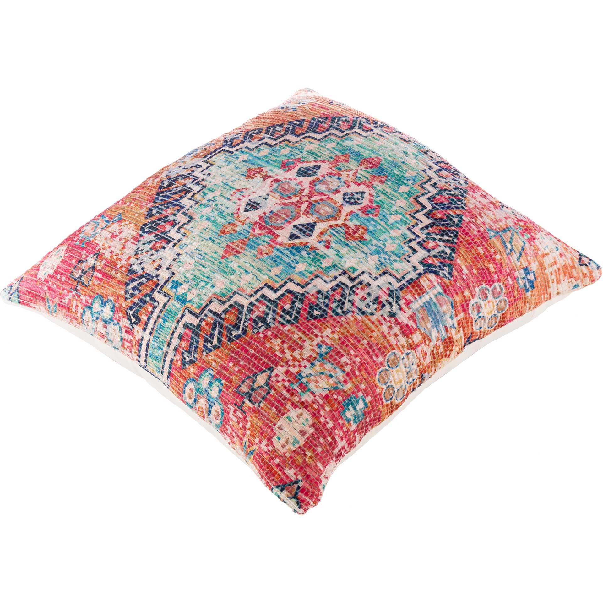 Derek Pillow Beige/Burnt Orange/Aqua - Image 2