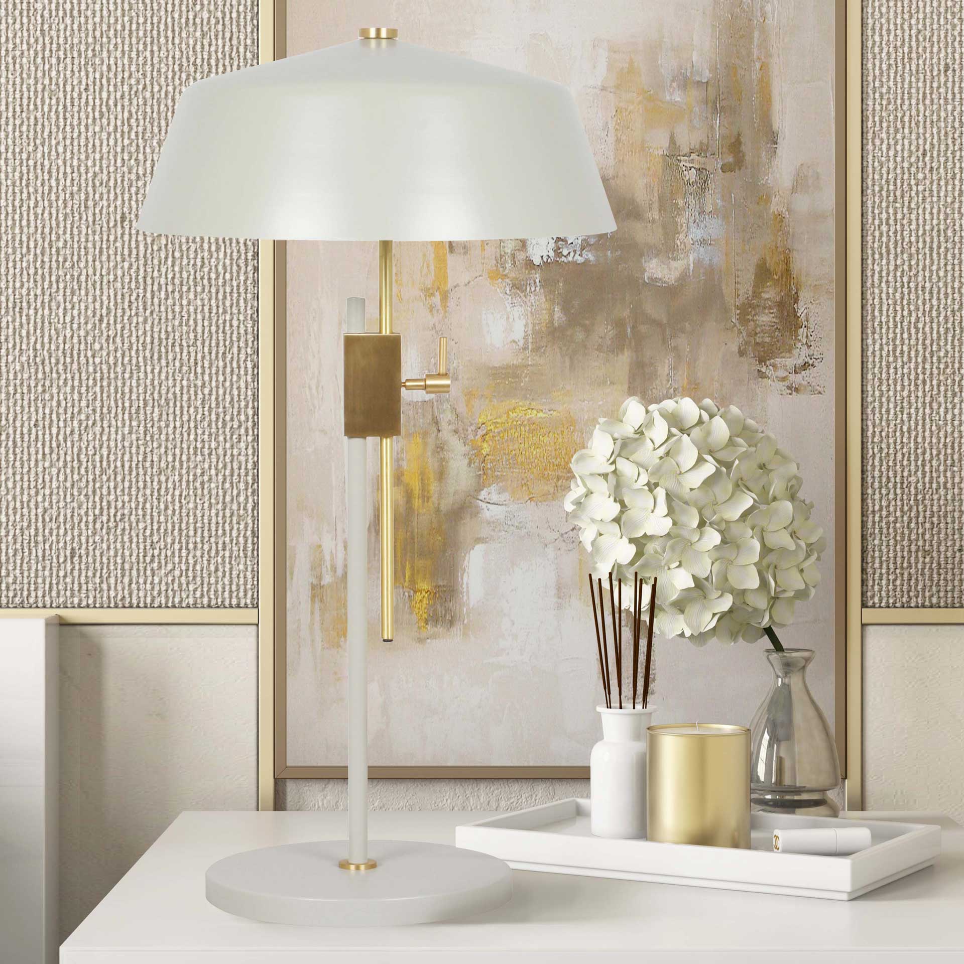 Diana Table Lamp Antique Brass/Gray - Image 5