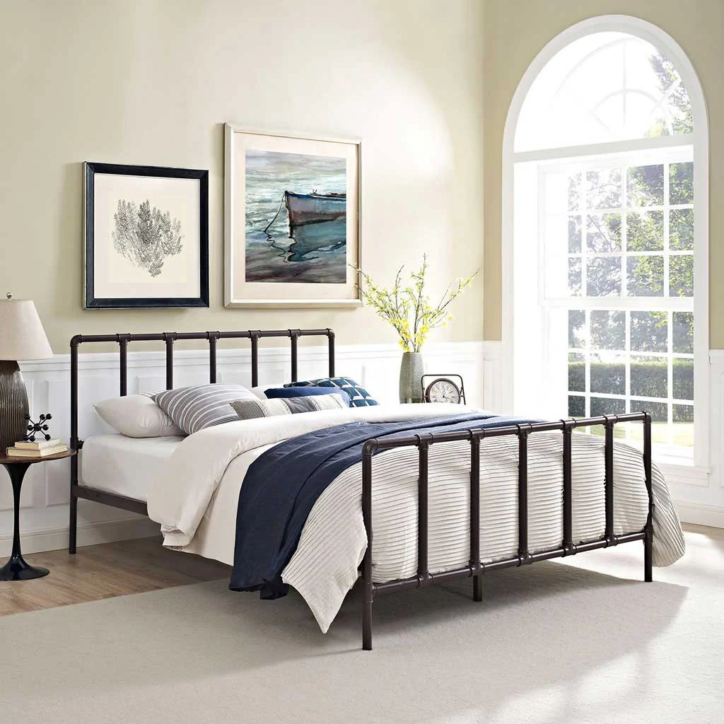 Dickens Stainless Steel Bed Brown - Image 5