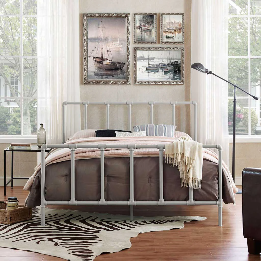 Dickens Stainless Steel Bed Gray - Image 5