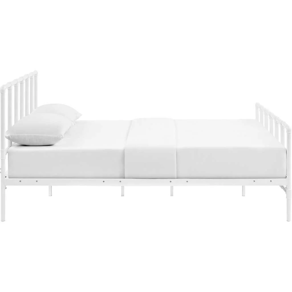 Dickens Stainless Steel Bed White - Image 2