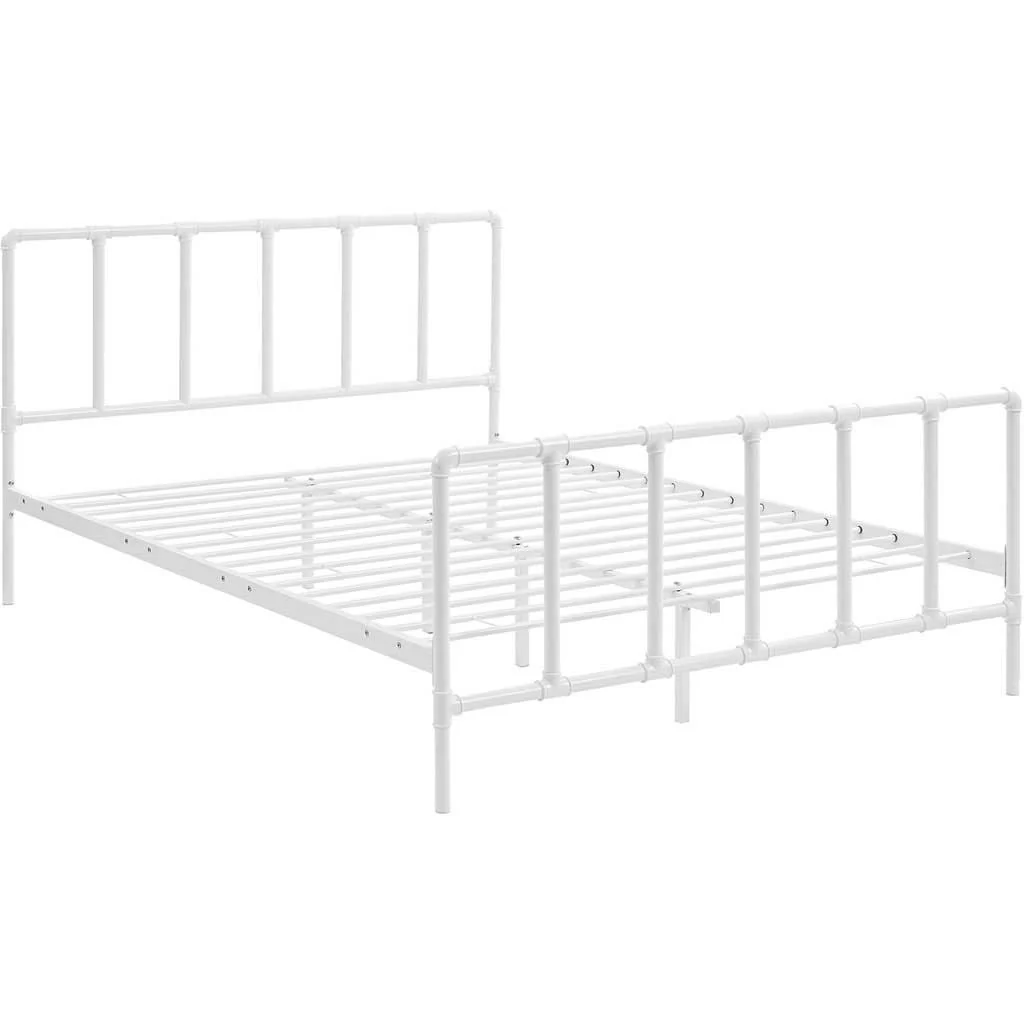 Dickens Stainless Steel Bed White - Image 4