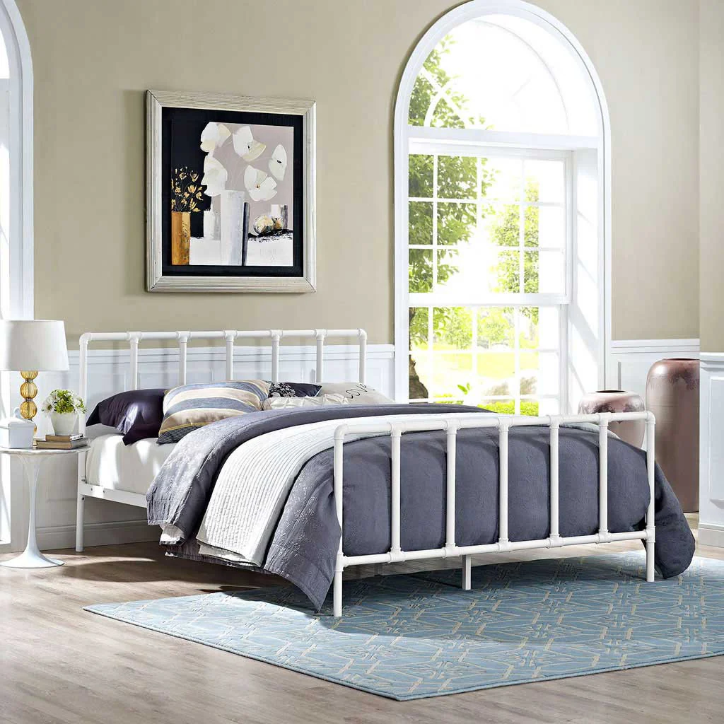 Dickens Stainless Steel Bed White - Image 5
