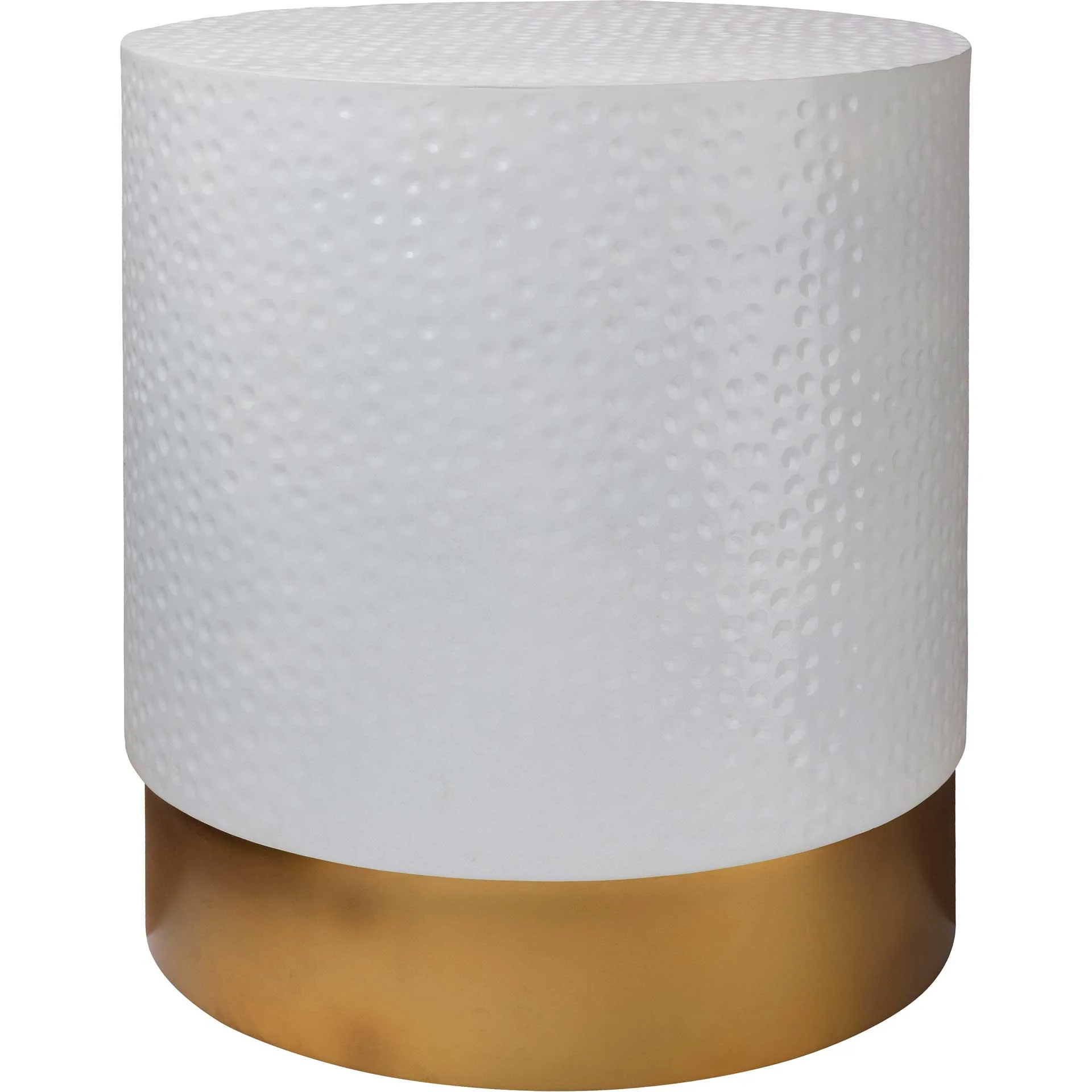 Diesel Hand Hammered Side Table White - Image 2