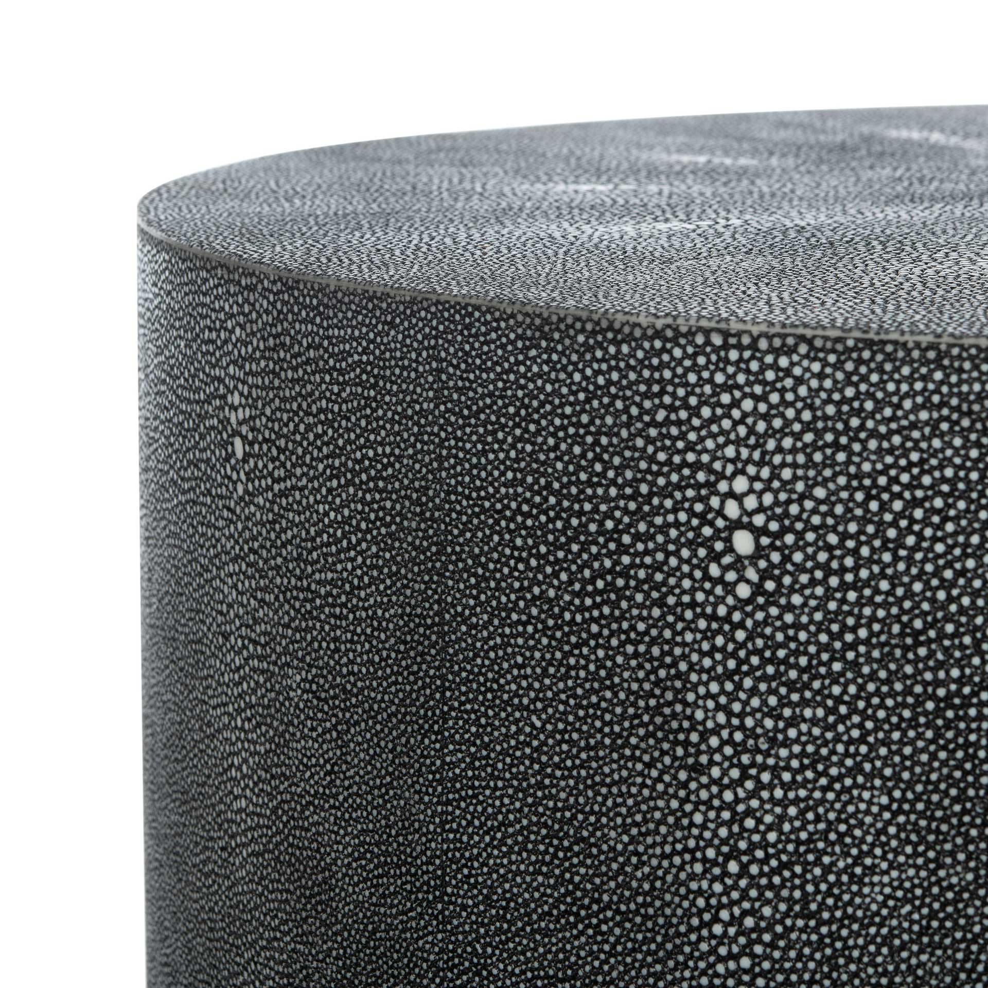 Digress Faux Shagreen End Table Black - Image 4