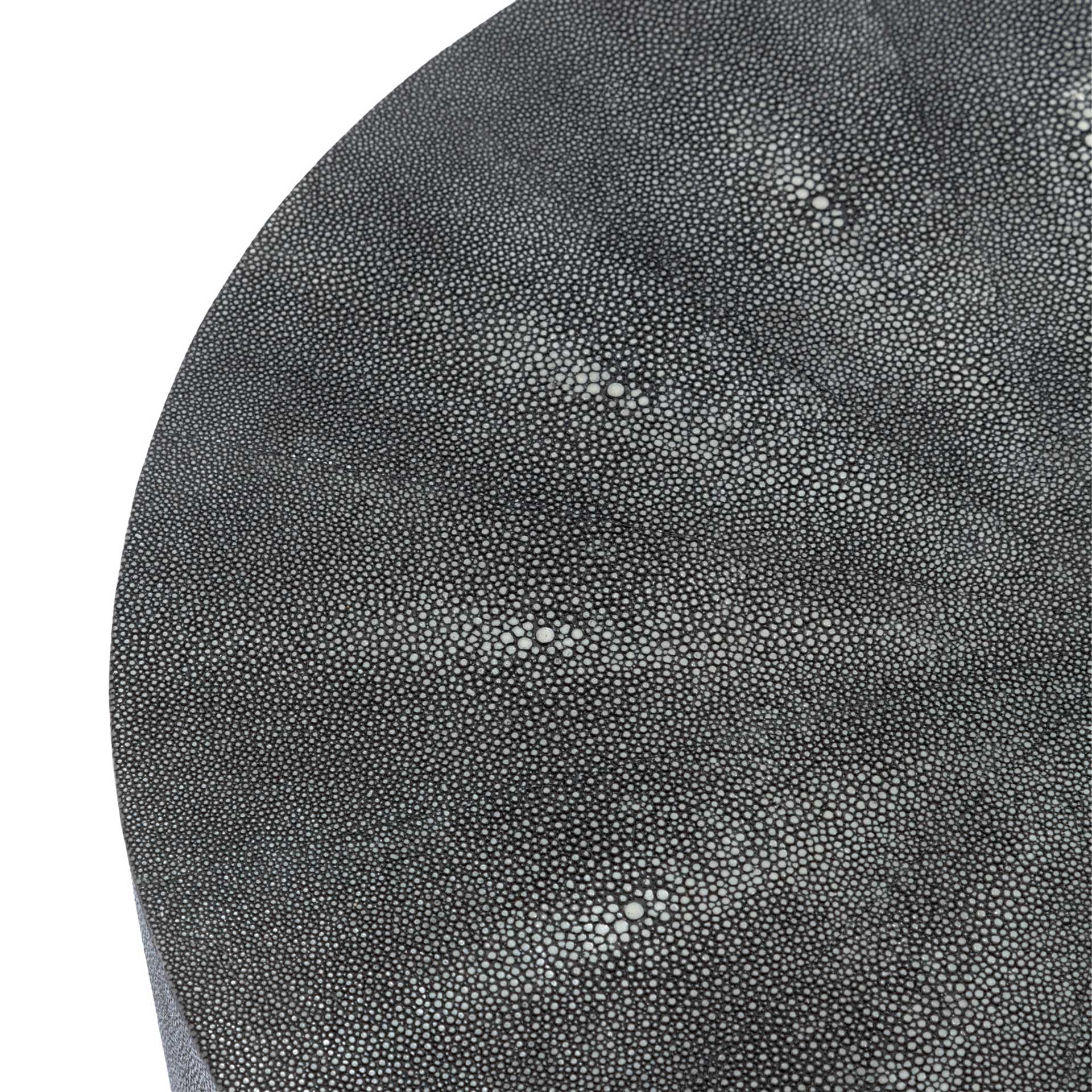 Digress Faux Shagreen End Table Black - Image 5