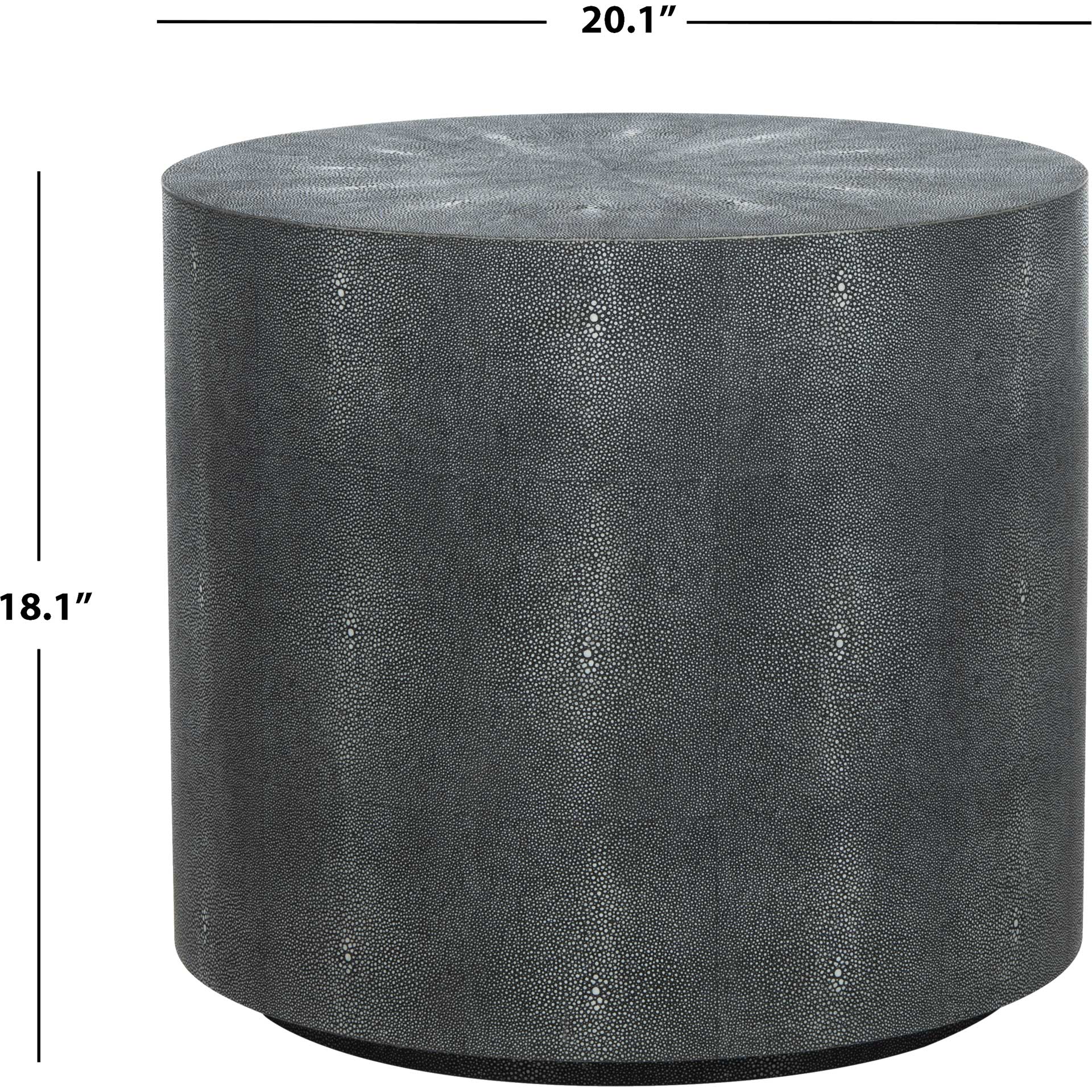 Digress Faux Shagreen End Table Black - Image 8