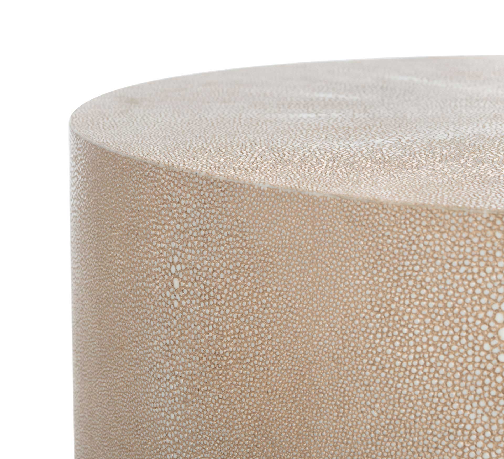 Digress Faux Shagreen End Table Natural - Image 3