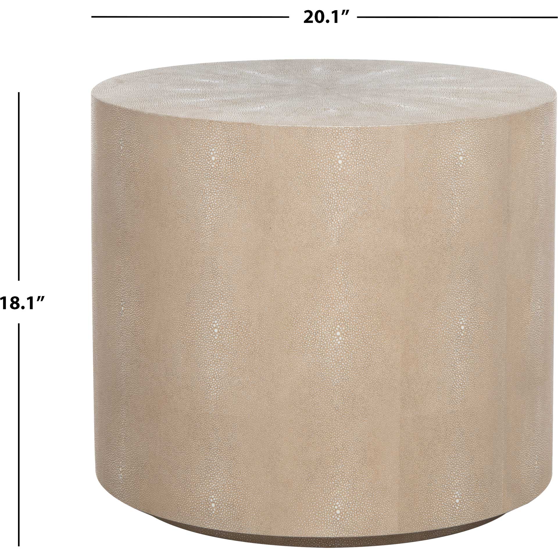 Digress Faux Shagreen End Table Natural - Image 7