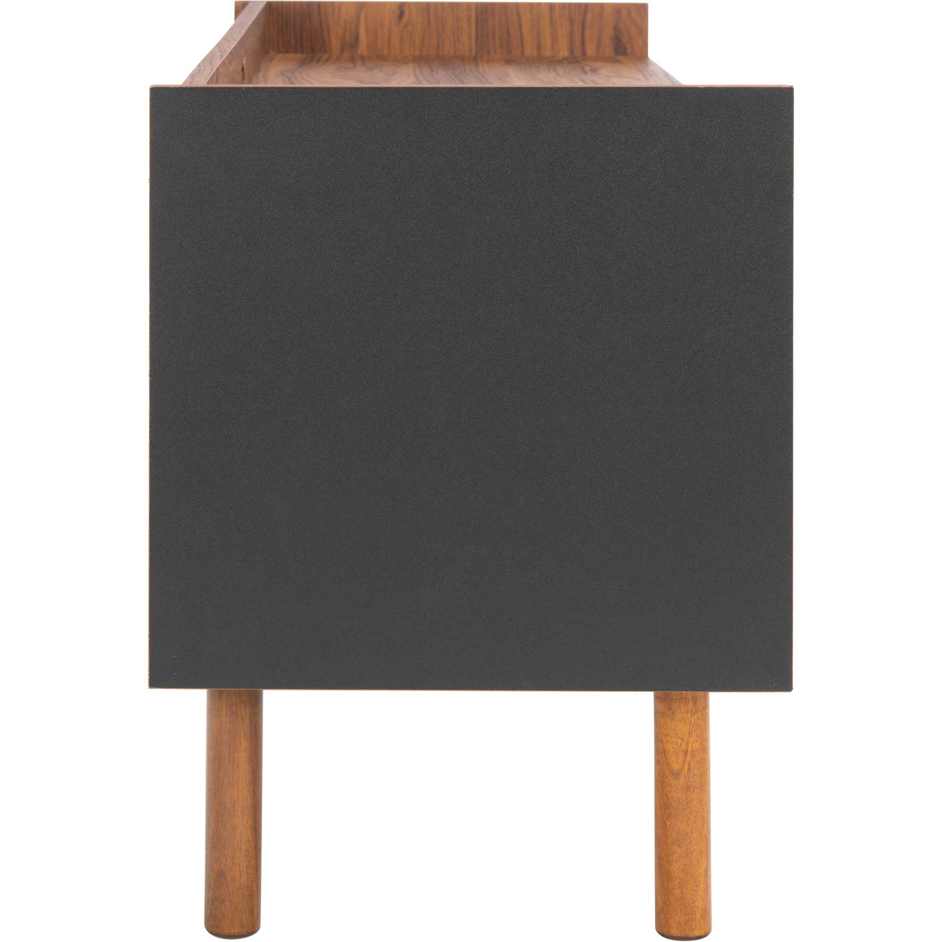 Dilan 2 Shelf 2 Door Media Stand Walnut/Black - Image 3