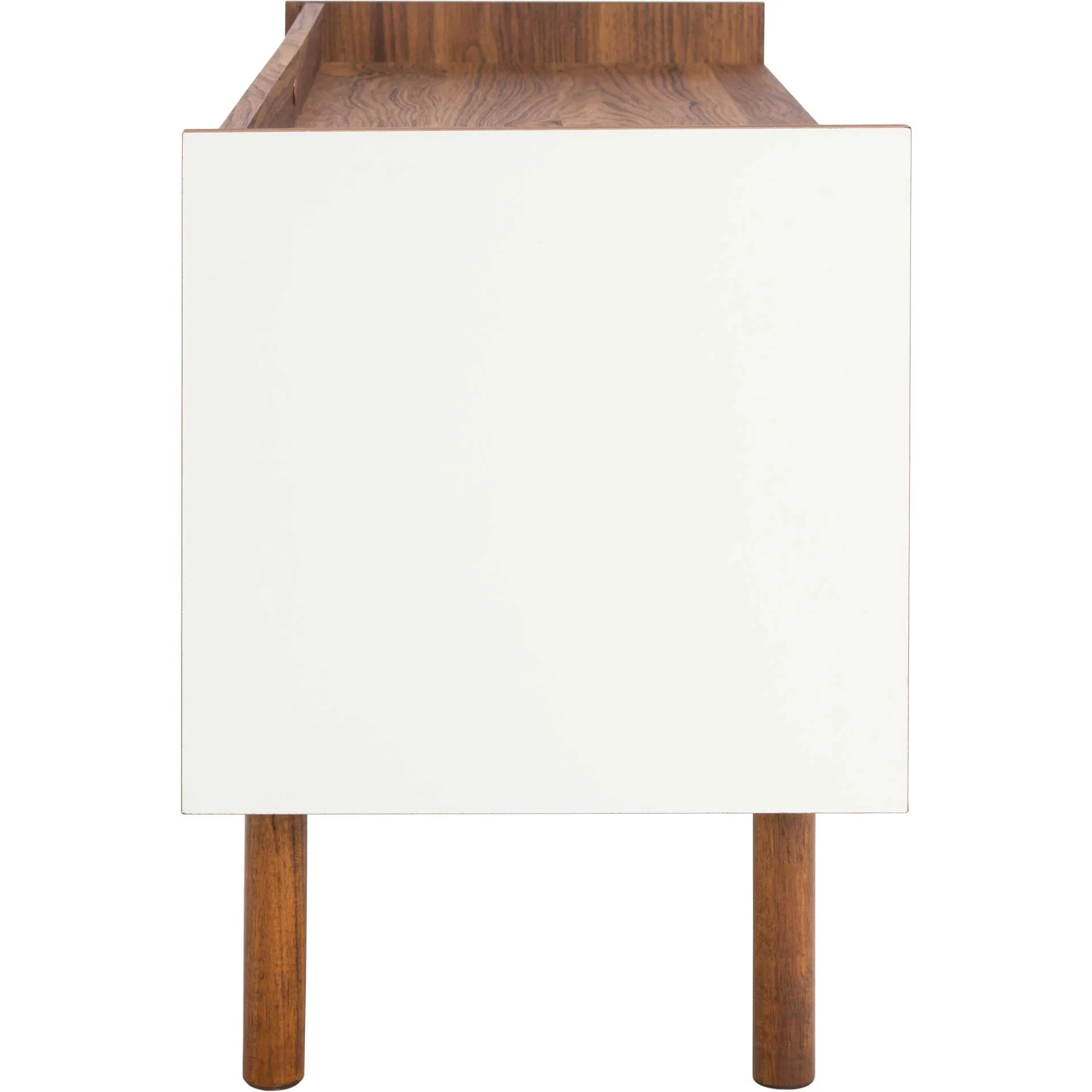 Dilan 2 Shelf 2 Door Media Stand Walnut/White - Image 3