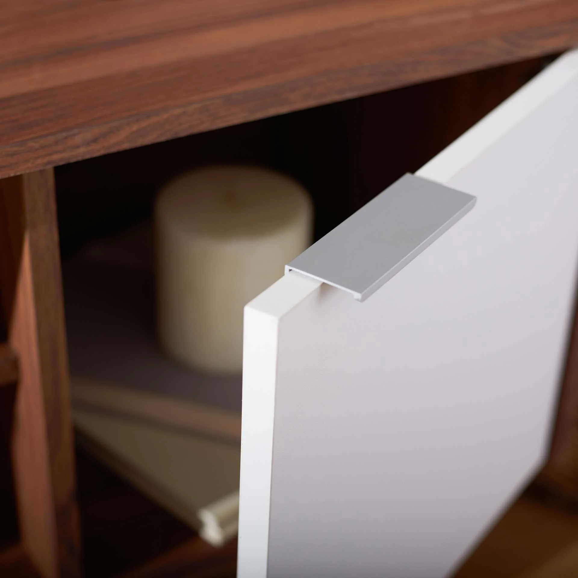Dilan 2 Shelf 2 Door Media Stand Walnut/White - Image 7