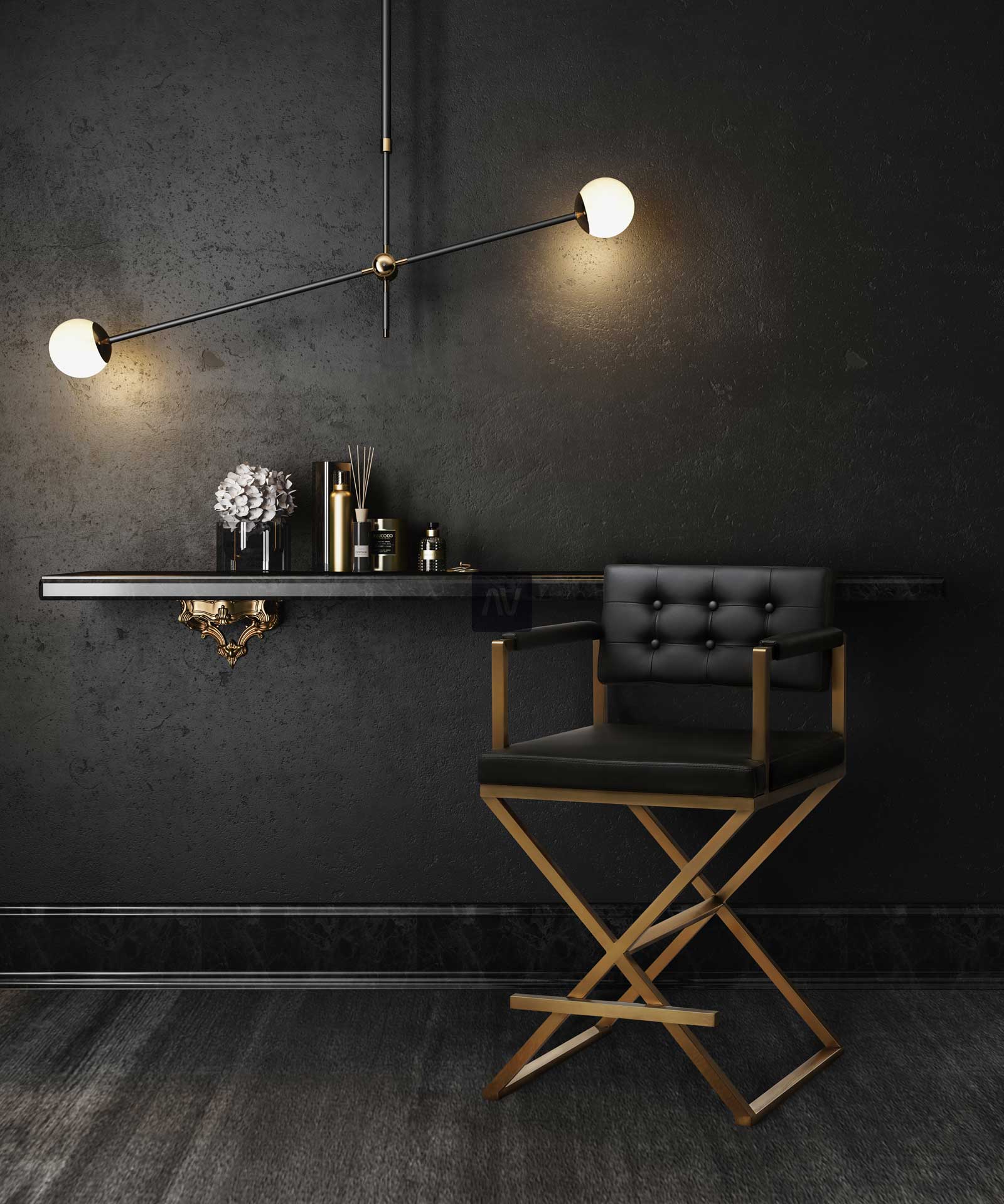 Dilan Gold Steel Bar Stool Black - Image 17