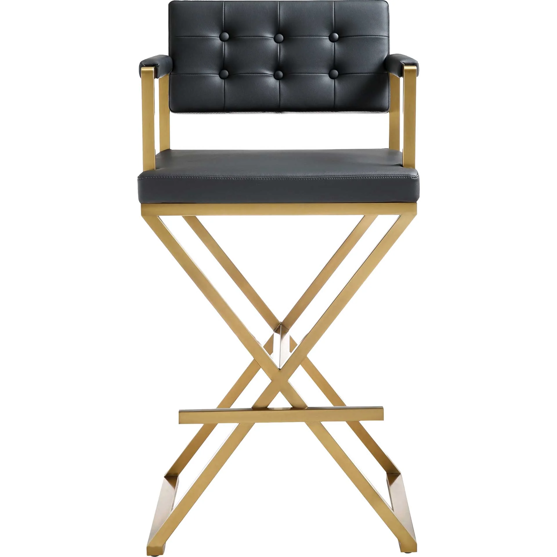 Dilan Gold Steel Bar Stool Black - Image 2