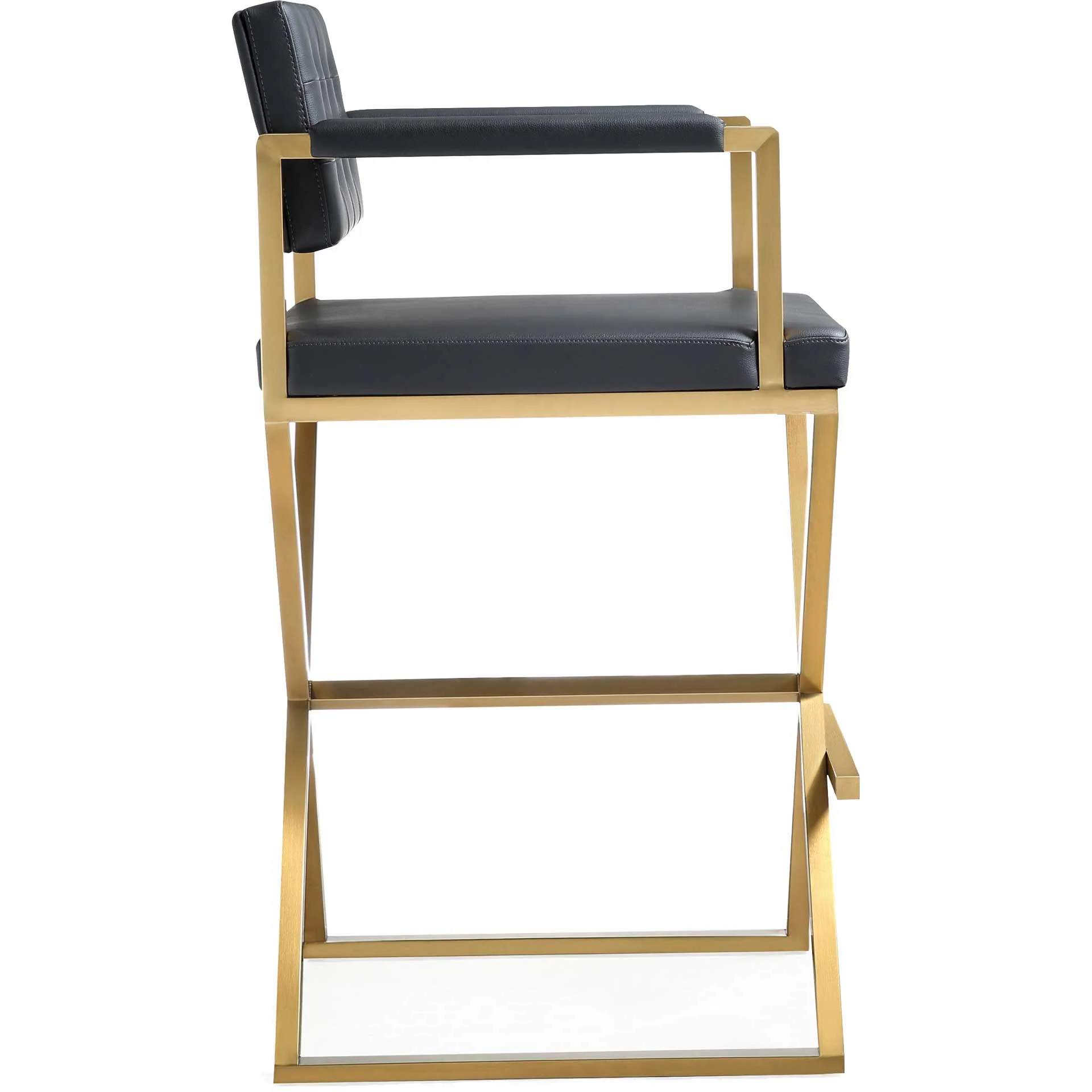 Dilan Gold Steel Bar Stool Black - Image 3