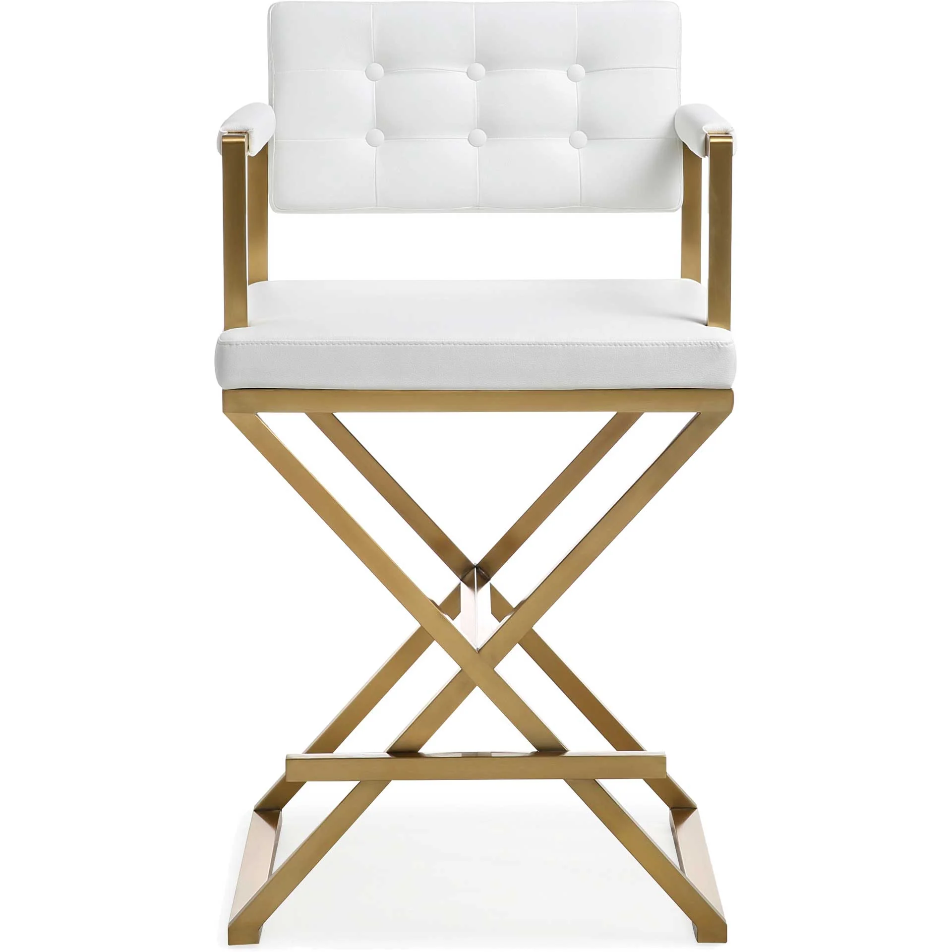 Dilan Gold Steel Bar Stool White - Image 10