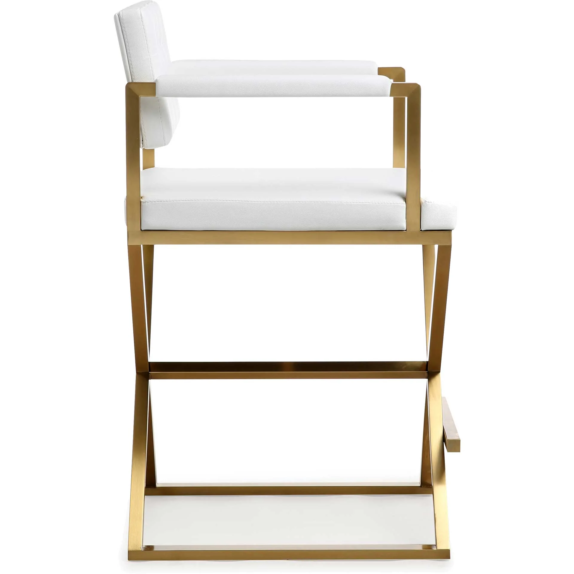 Dilan Gold Steel Bar Stool White - Image 11