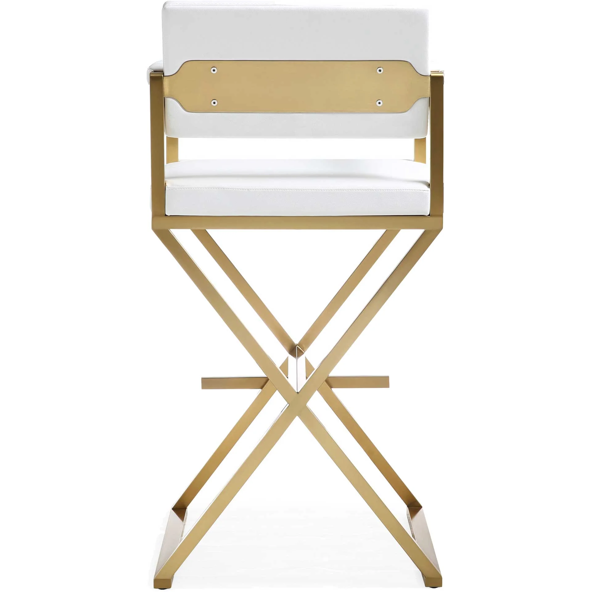 Dilan Gold Steel Bar Stool White - Image 4