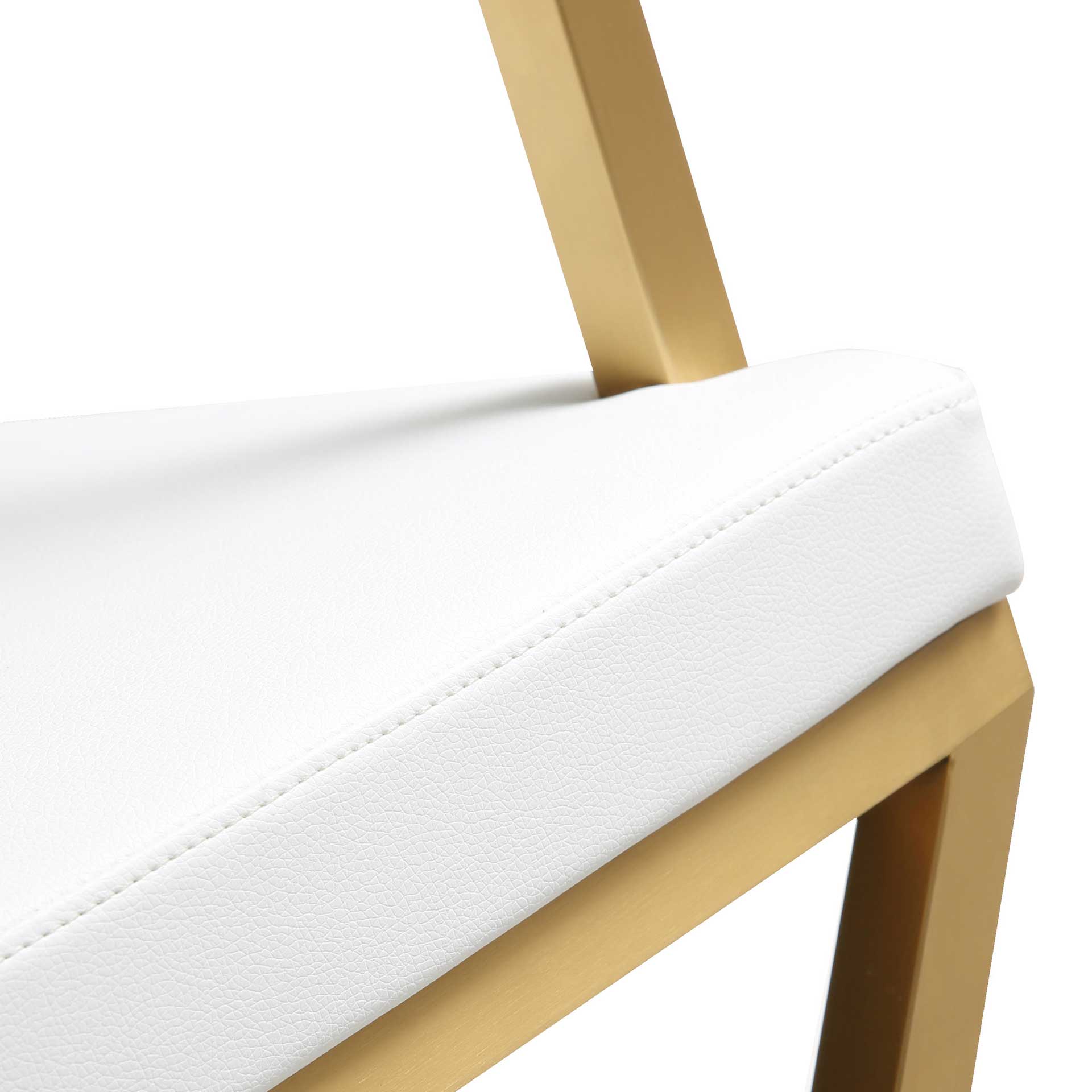 Dilan Gold Steel Bar Stool White - Image 7