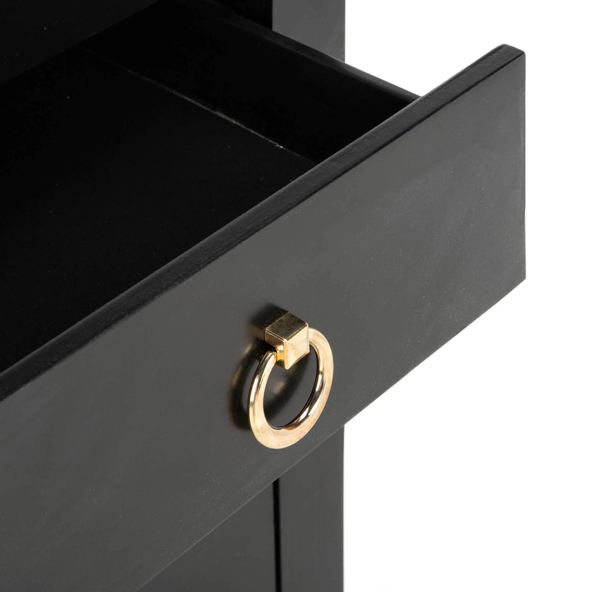 Dillon 3 Drawer Chest Black/Gold - Image 4