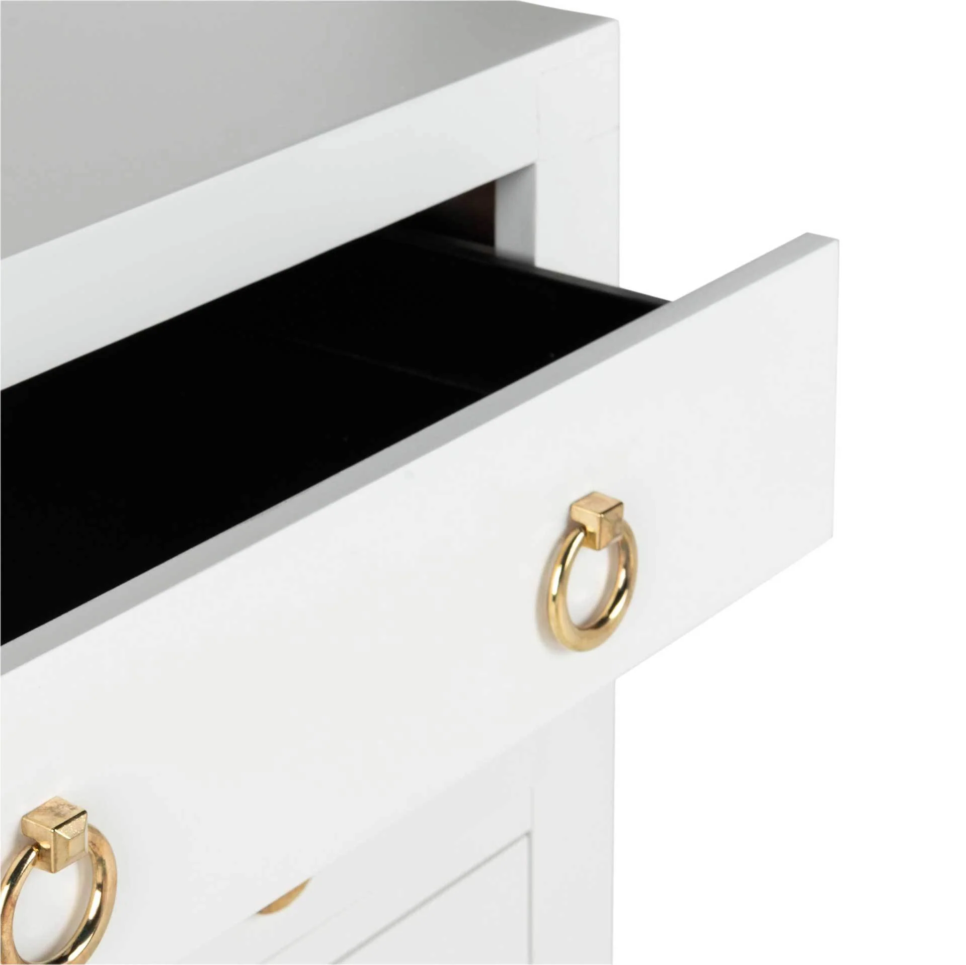 Dillon 3 Drawer Chest White/Gold - Image 4
