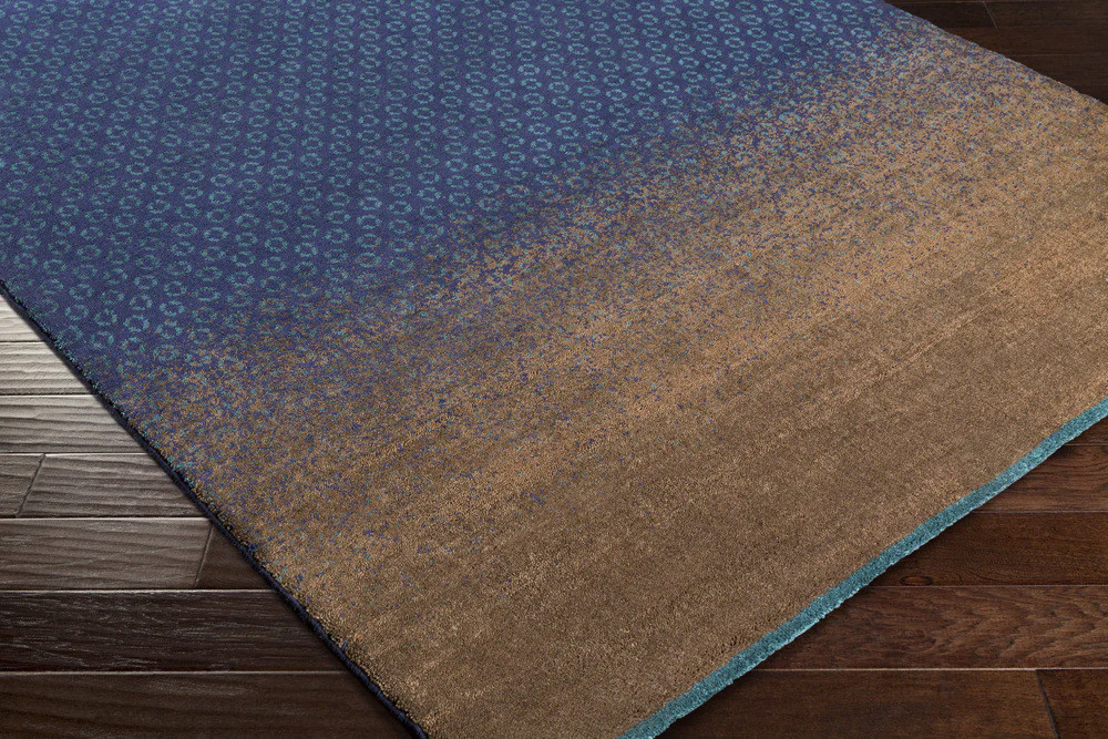 DipGeo Tan/Navy/Teal Area Rug - Image 2