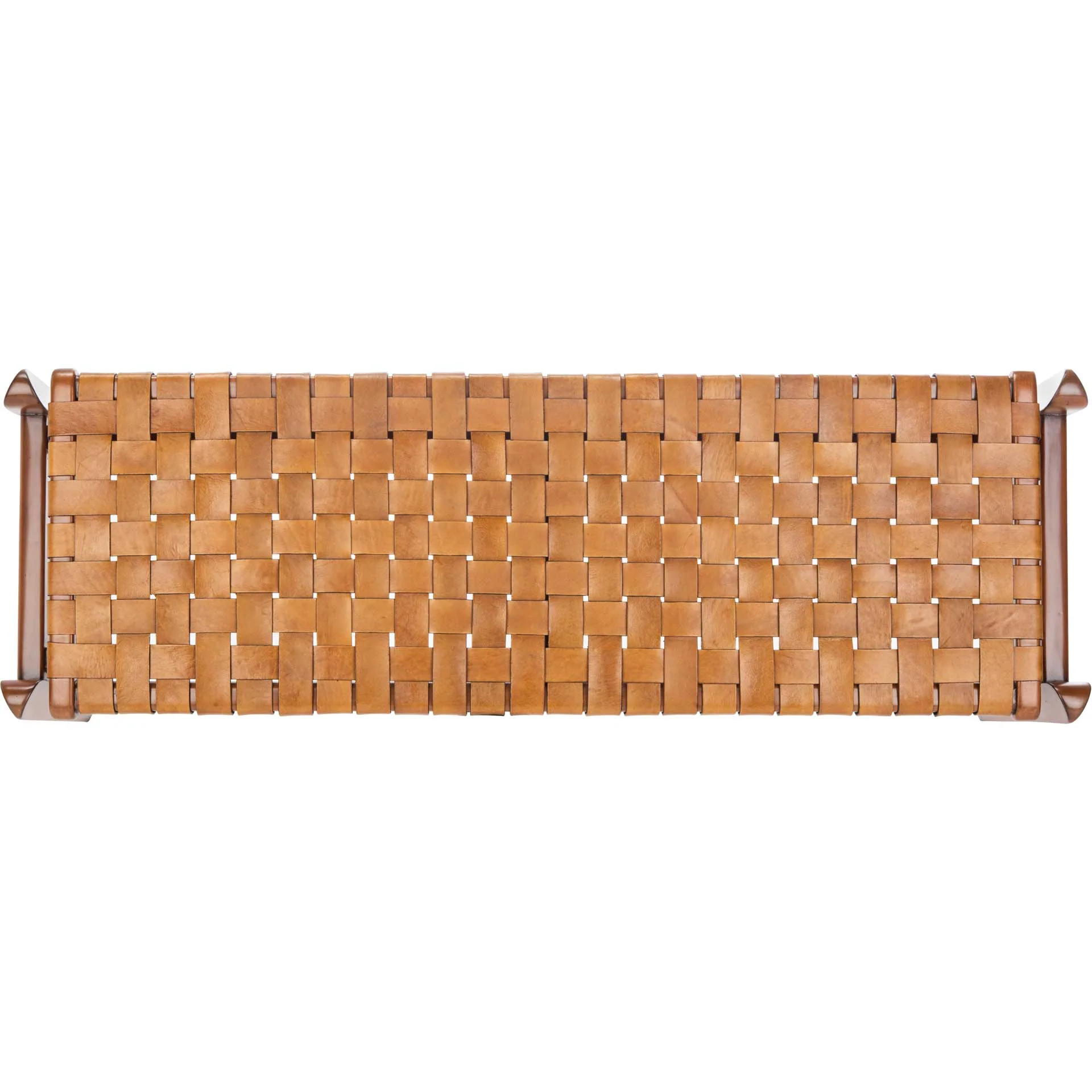 Diya Leather Bench Brown/Light Brown - Image 6