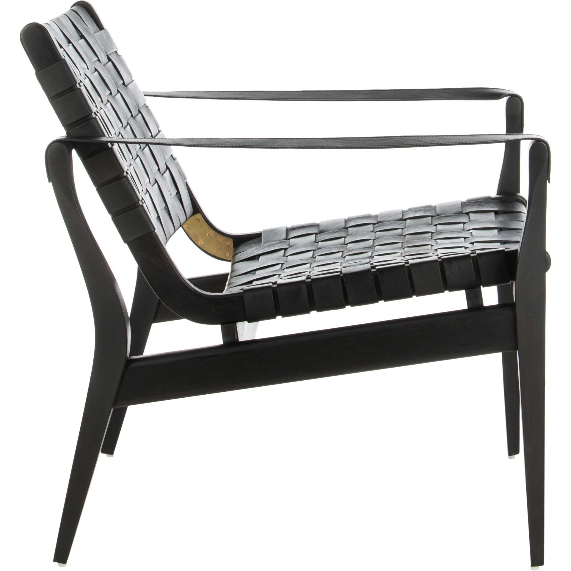 Diya Leather Safari Chair Black - Image 3