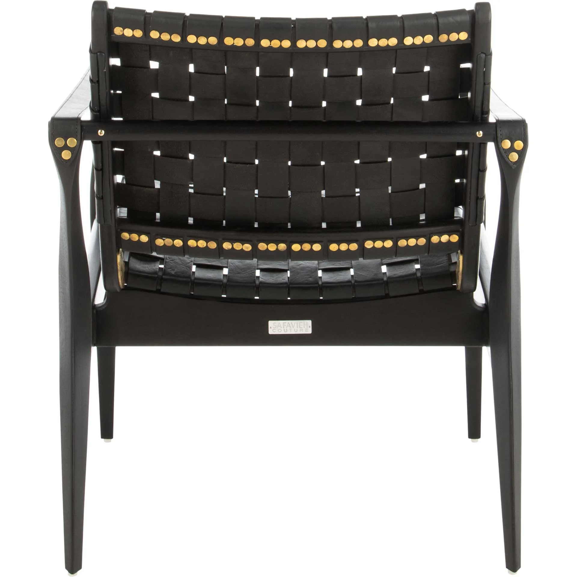 Diya Leather Safari Chair Black - Image 4