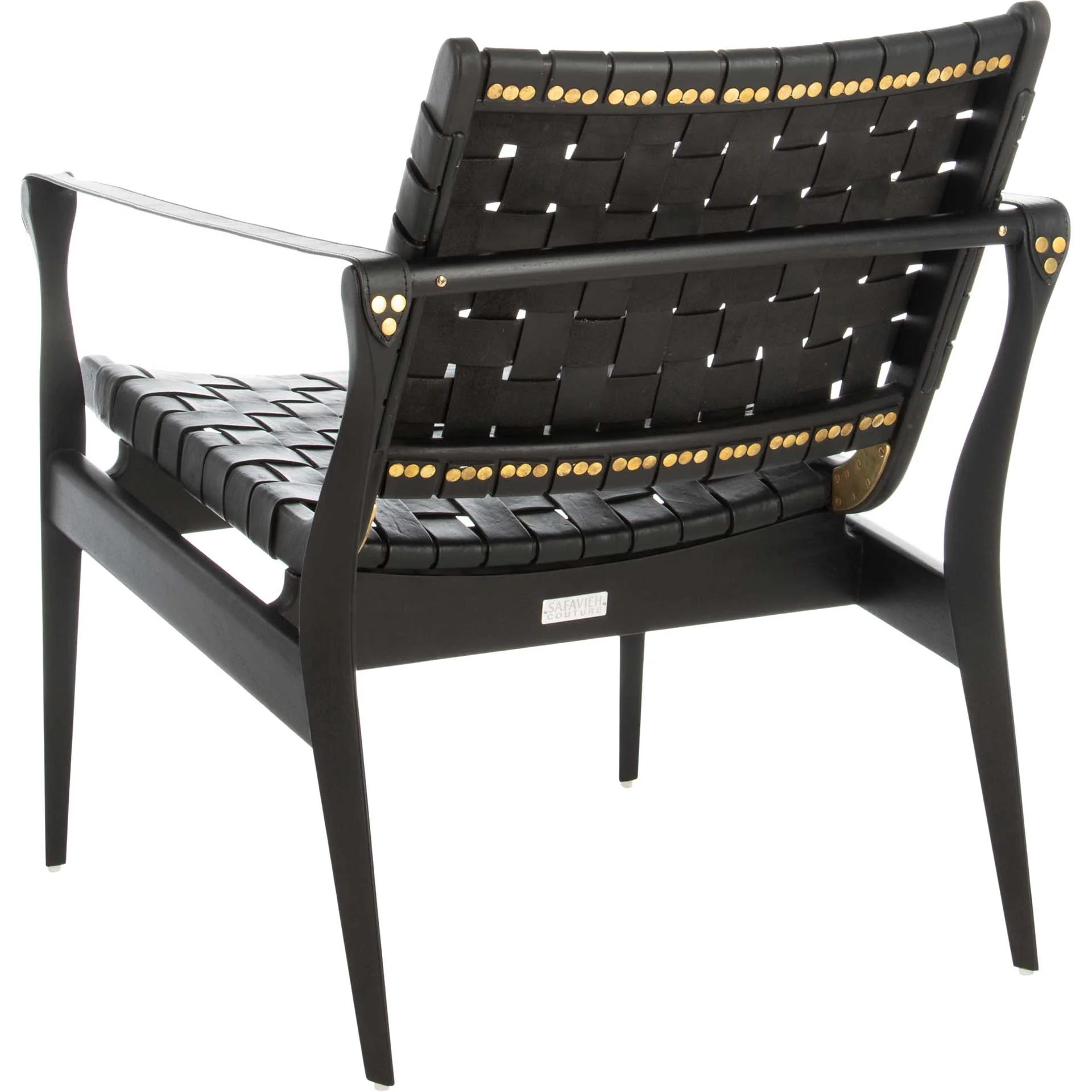 Diya Leather Safari Chair Black - Image 5