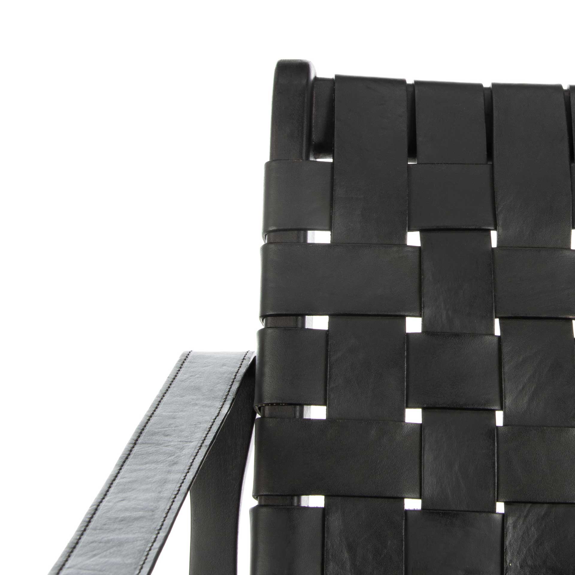 Diya Leather Safari Chair Black - Image 7