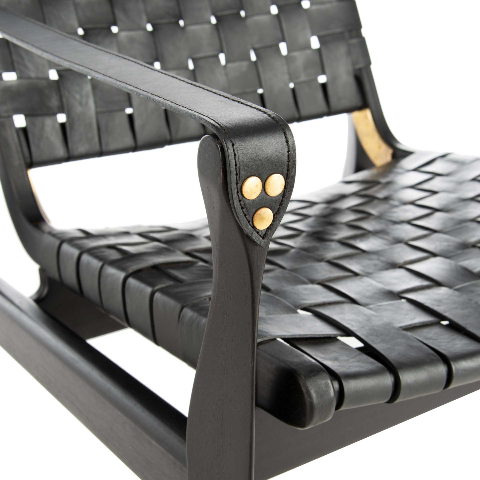 Diya Leather Safari Chair Black - Image 8