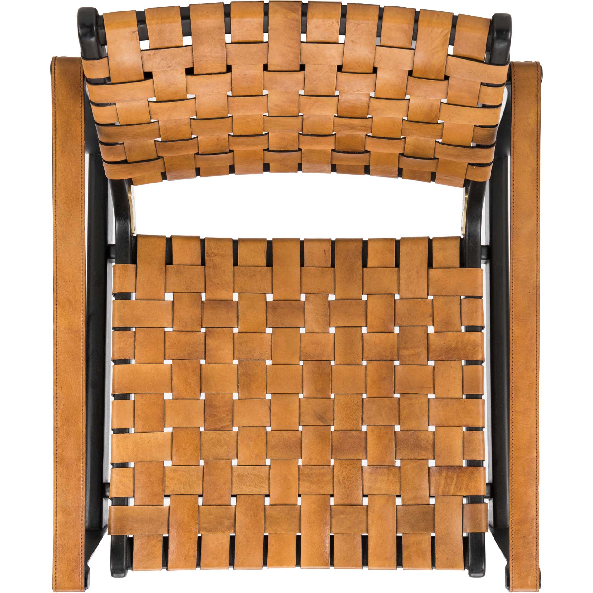 Diya Leather Safari Chair Brown/Black - Image 6