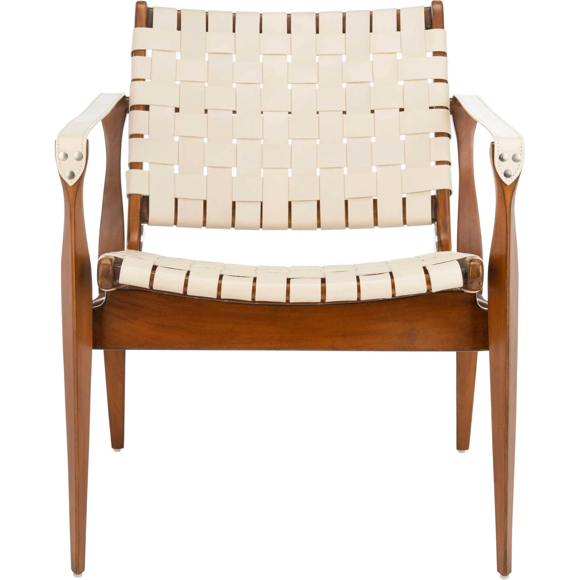 Diya Safari Chair White/Brown - Image 3